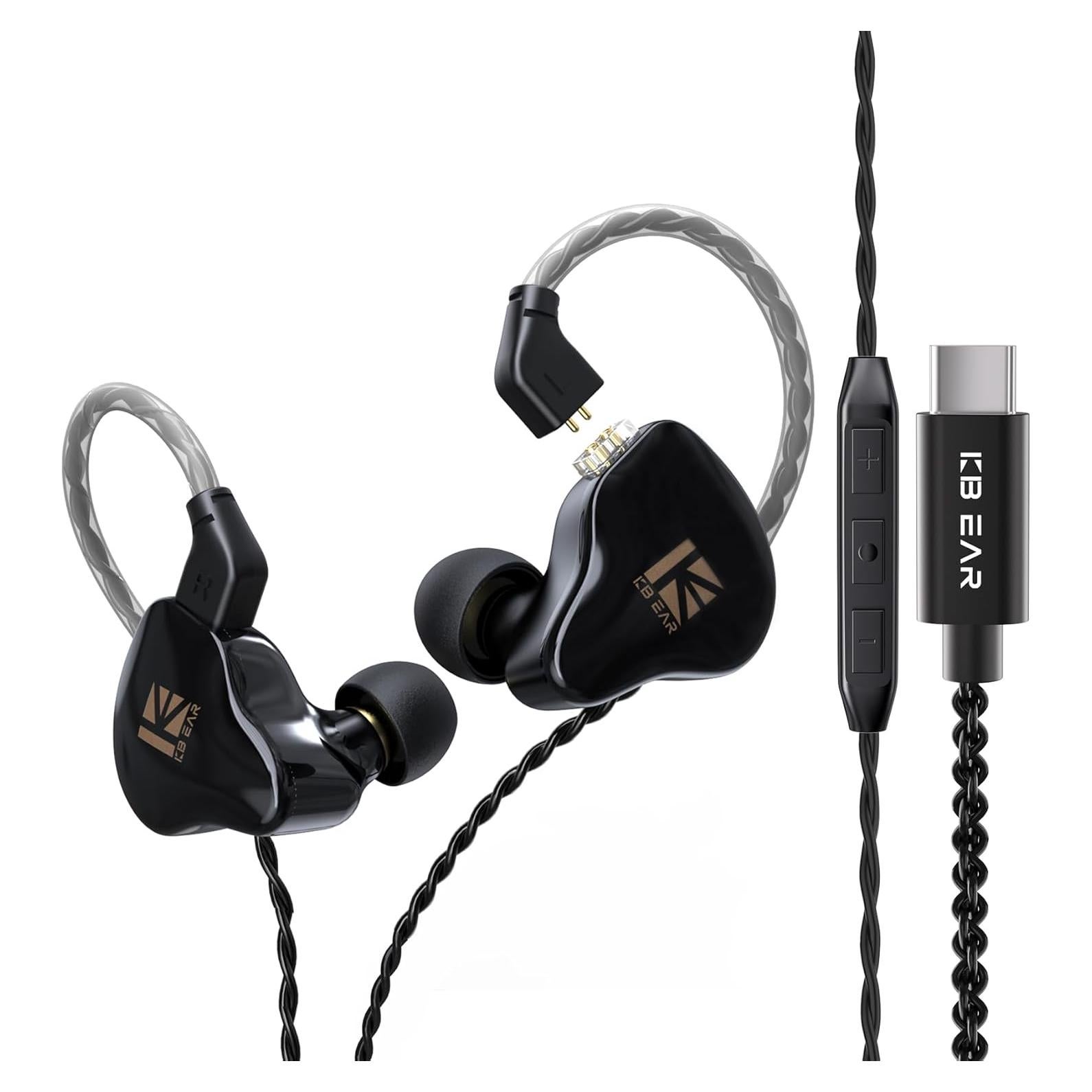 Auriculares KBEAR KS1 Tipo C con Micrófono, Cancelación de Ruido