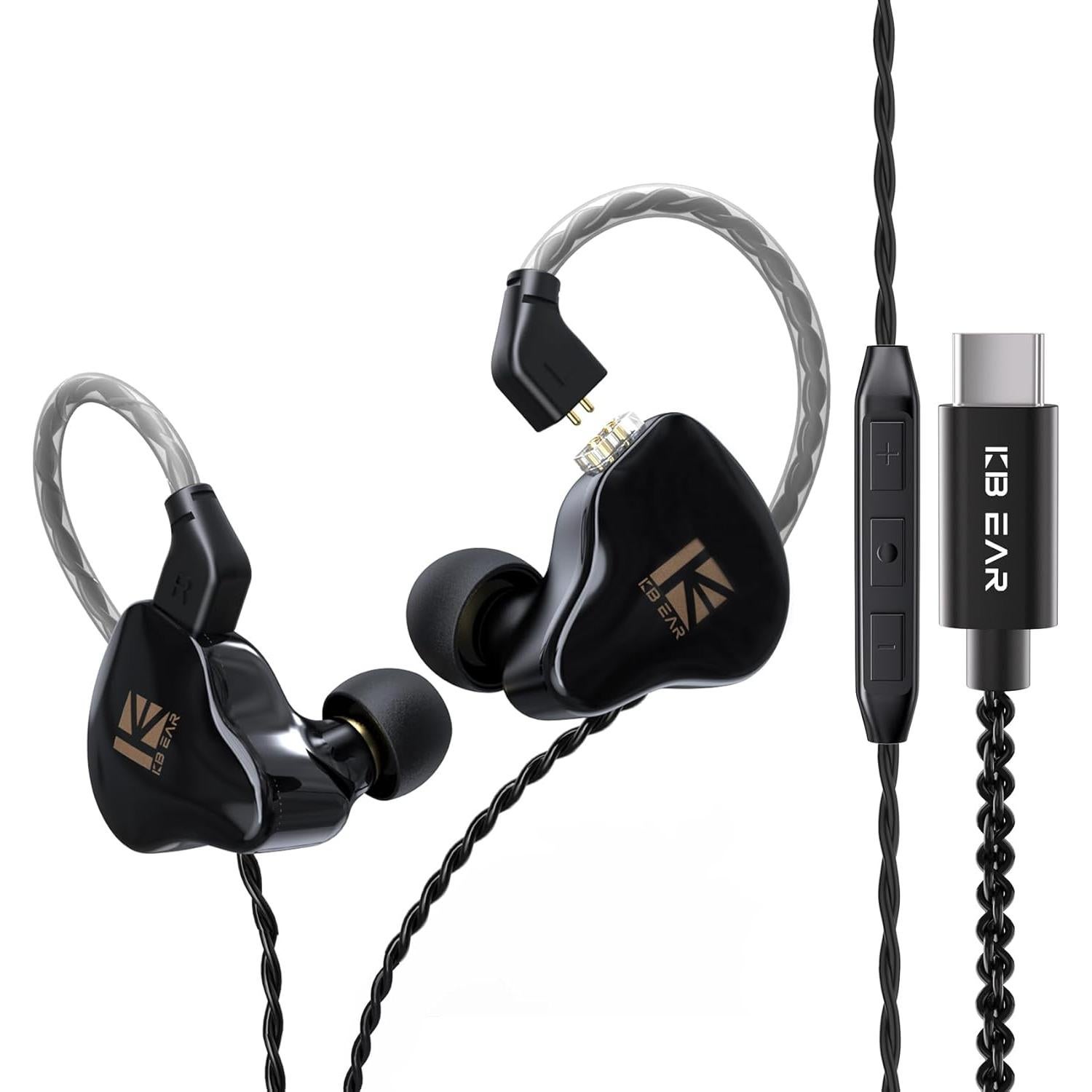 Auriculares KBEAR KS1 Tipo C con Micrófono, Cancelación de Ruido