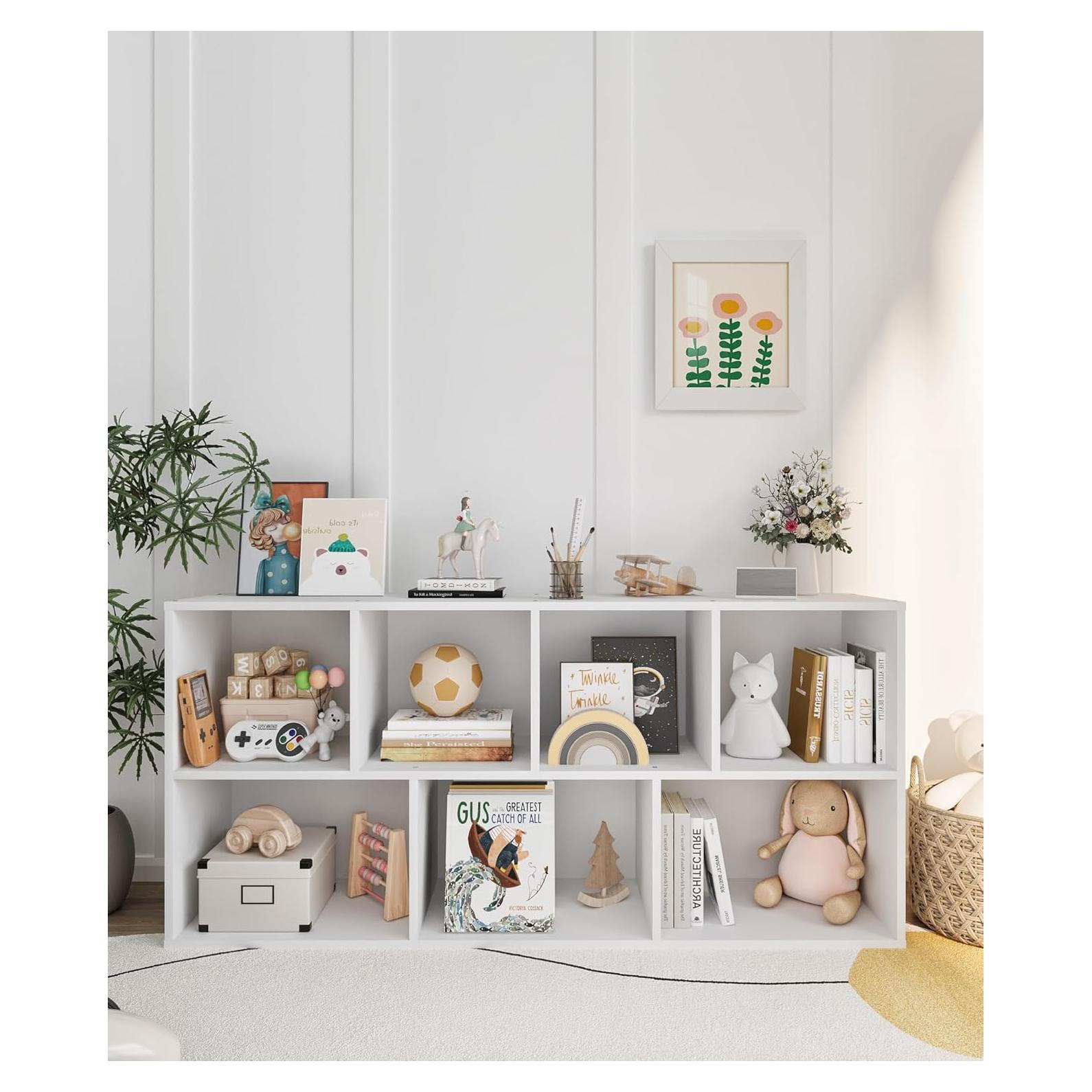 Estantería de Almacenamiento de Juguetes VPSMAT Blanca 7 Cubos