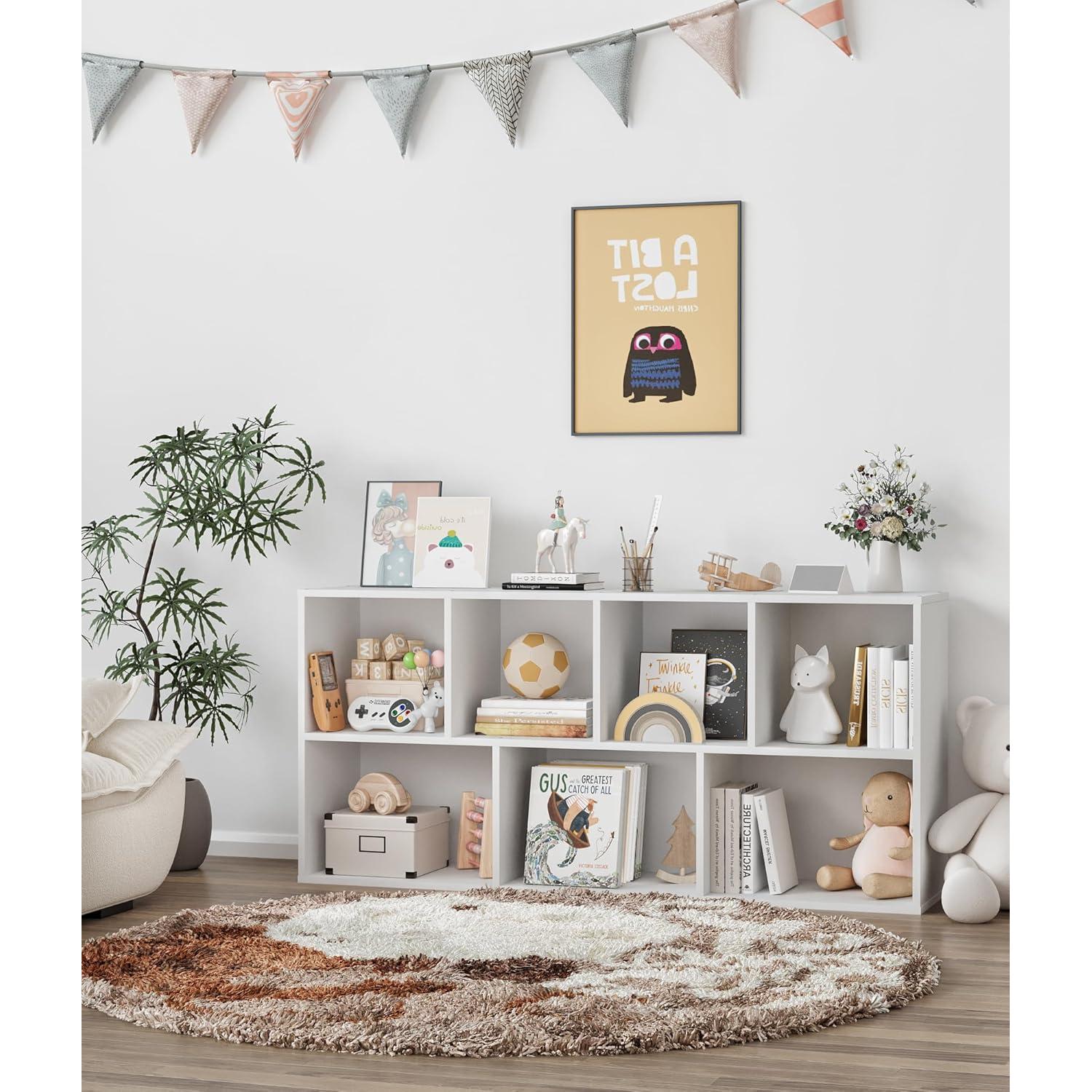 Estantería de Almacenamiento de Juguetes VPSMAT Blanca 7 Cubos