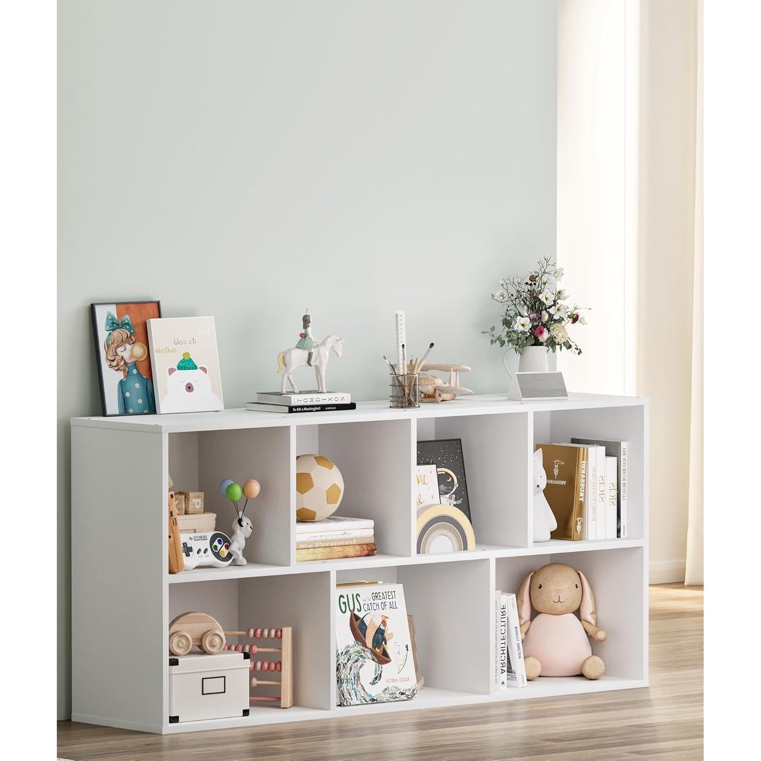 Estantería de Almacenamiento de Juguetes VPSMAT Blanca 7 Cubos