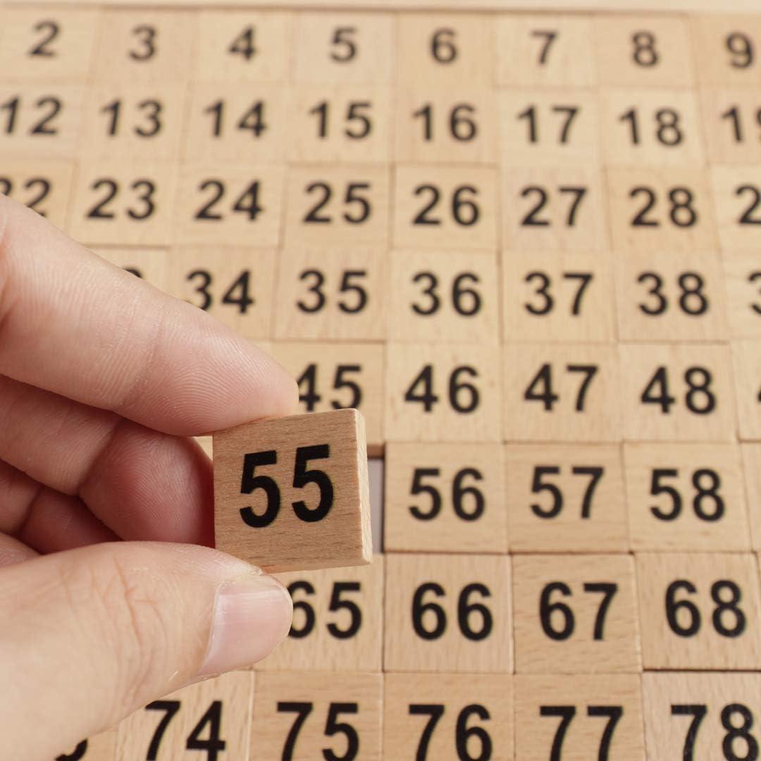 Tablero de Cien Montessori CICITOYWO - Juguete Educativo 21x21 cm