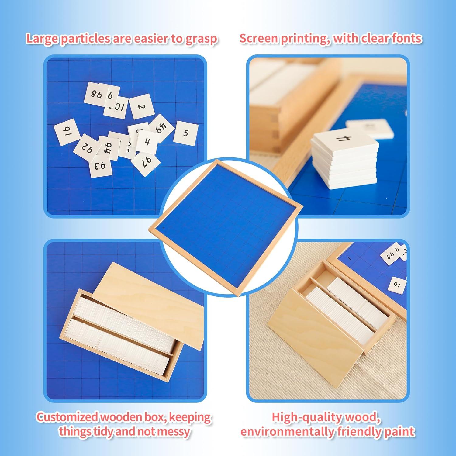 Tablero de Cien Montessori Outlet para Niños 3-6 Años