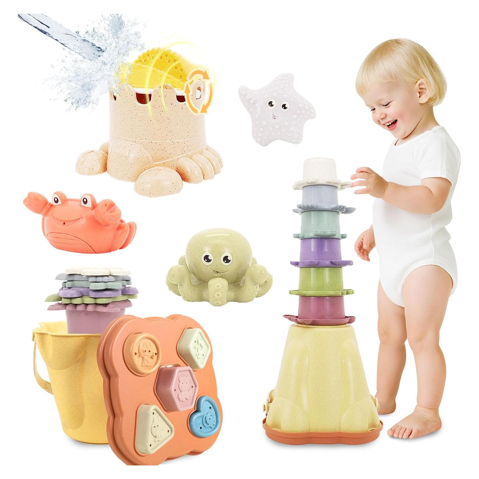 Juguete Apilable 4 en 1 BYFWH para Bebés 6-36 Meses