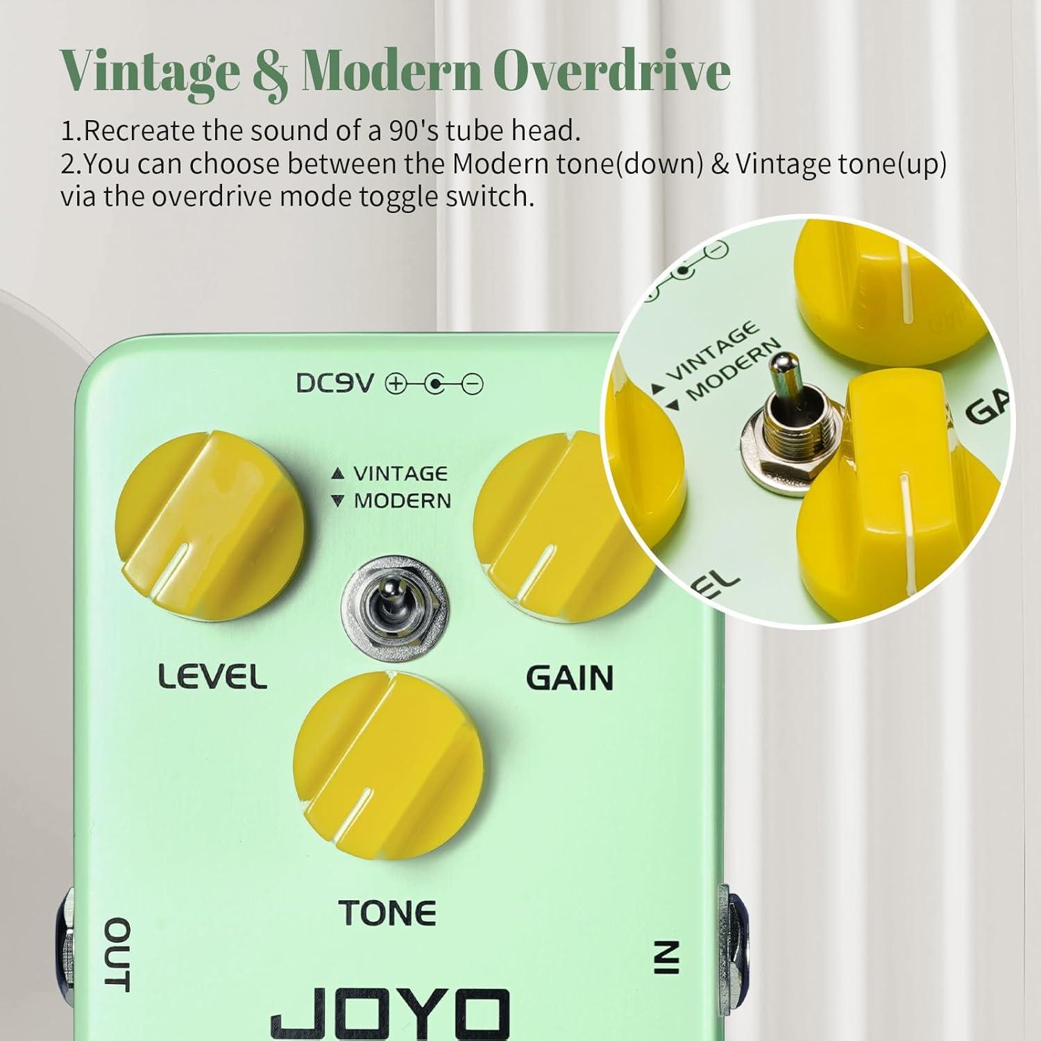 Pedal de Overdrive JOYO JF-25 Brillante para Guitarra Eléctrica
