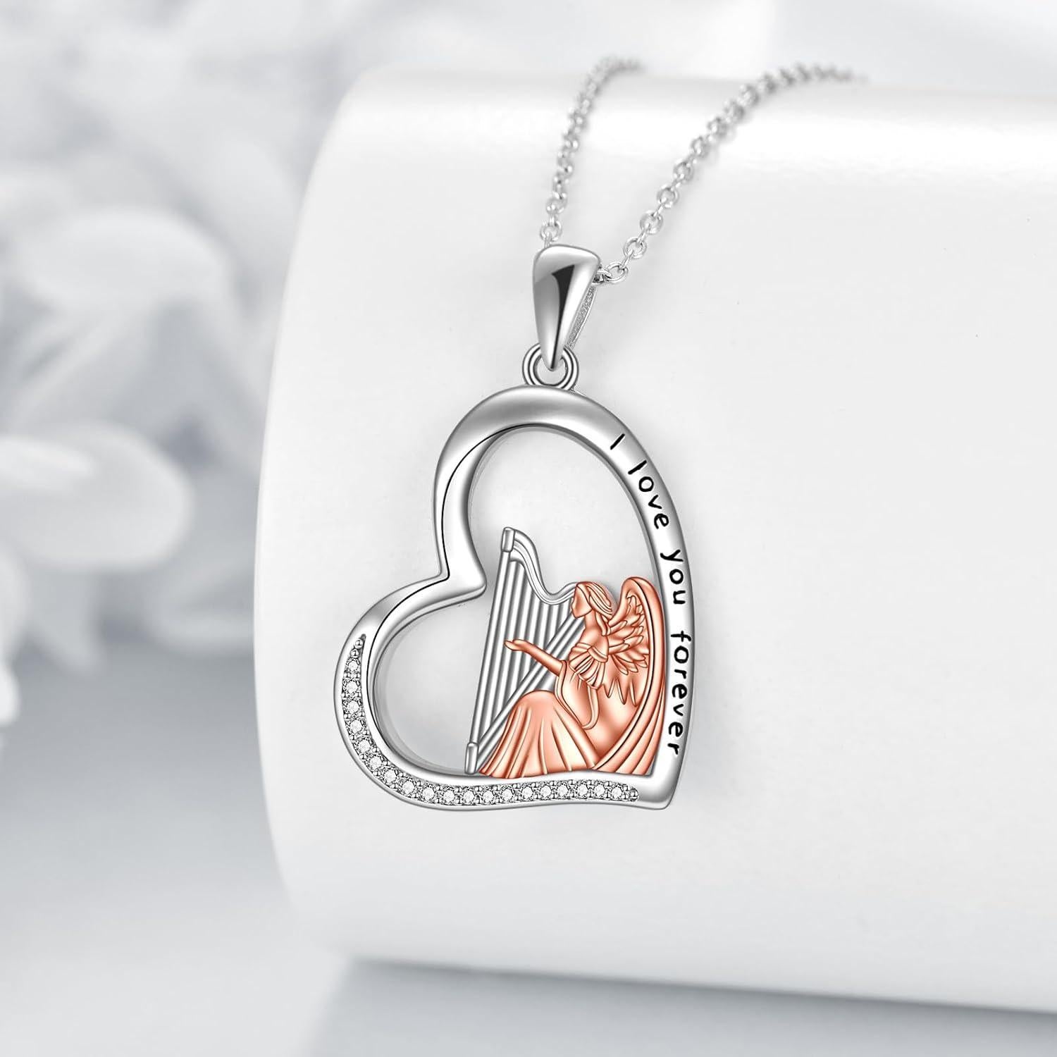 Collar de Música Arpa Plata Esterlina 925 CRMAD para Mujeres