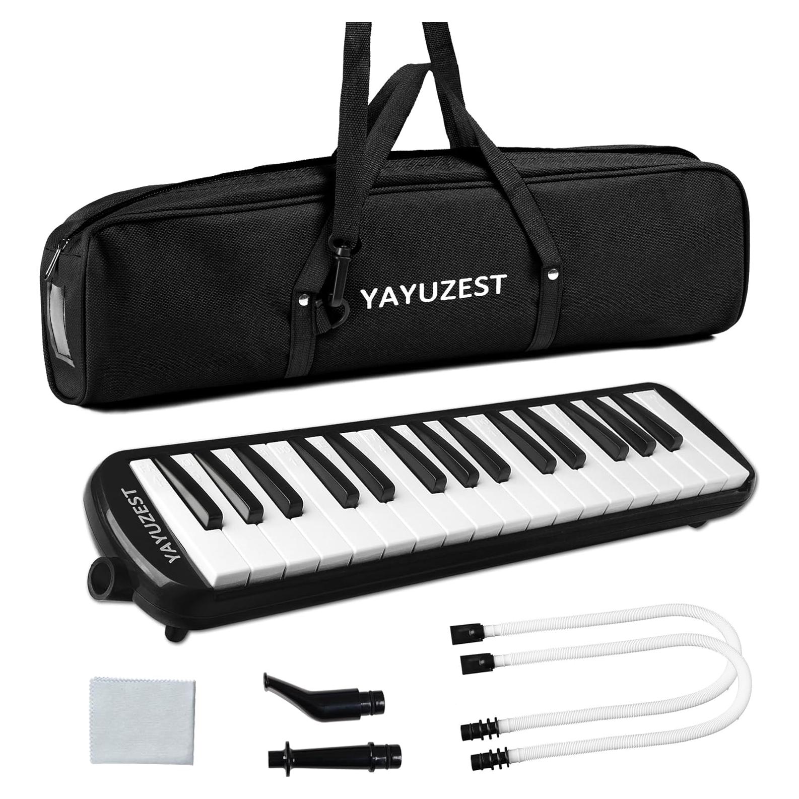 Melódica Soprano YAYUZEST 32 Teclas Negra con Accesorios