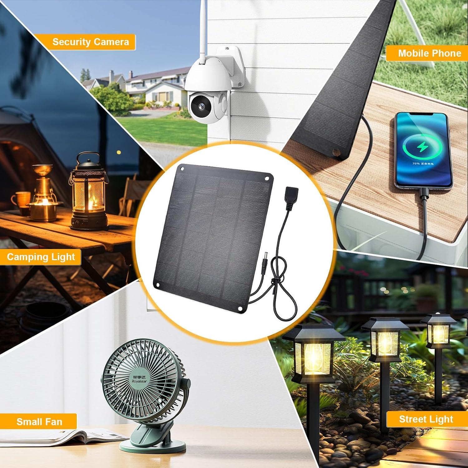 Panel Solar Monocristalino KBT 5V 6W Impermeable USB-A