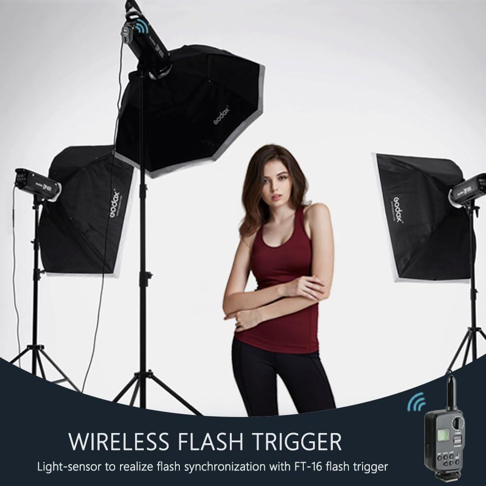 Kit de iluminación Godox E250 de 3 luces 750W para fotografía