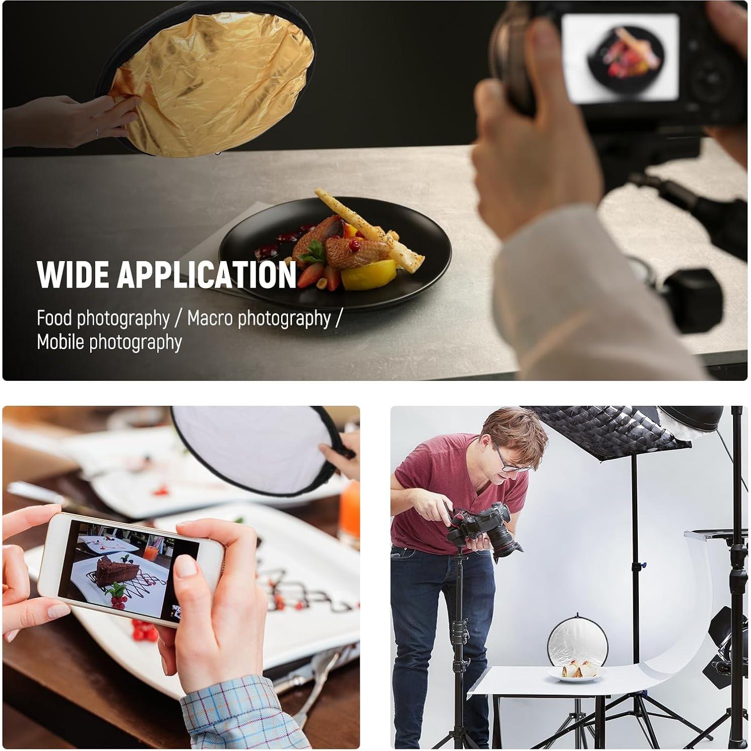 Reflector de Luz Difusor 5 en 1 NEEWER 30cm Plegable