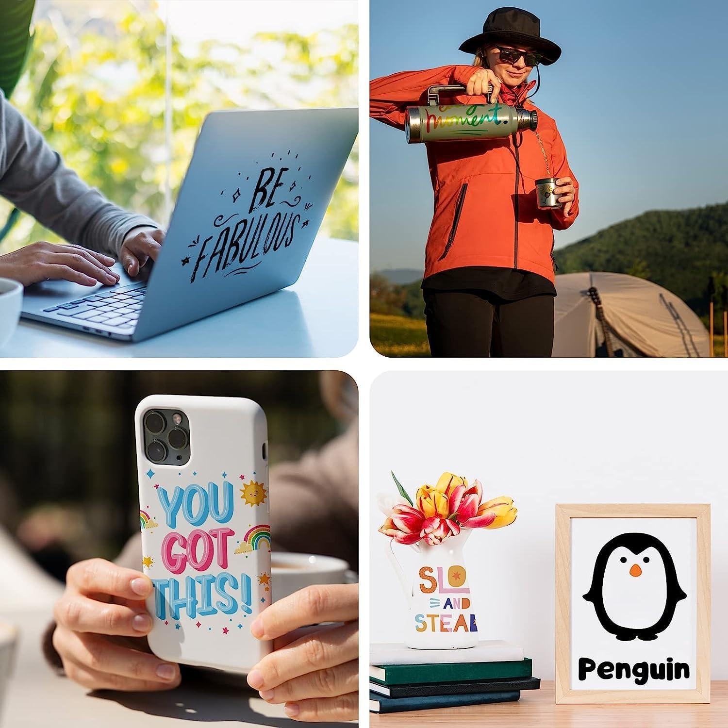 Vinilo Adhesivo Inteligente Permanente TAOYIO 13.97x30.48cm 18 Pzs