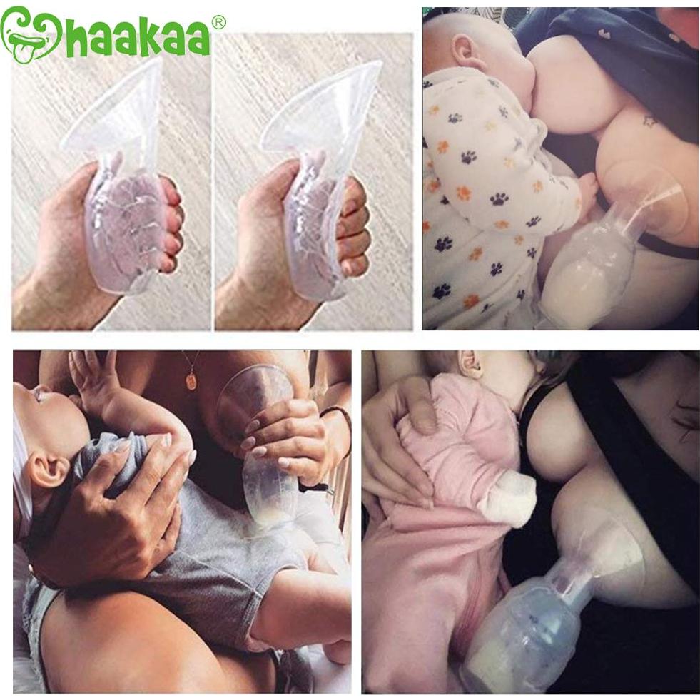 Bomba de Pecho Silicona Haakaa 100ml Libre de BPA Azul