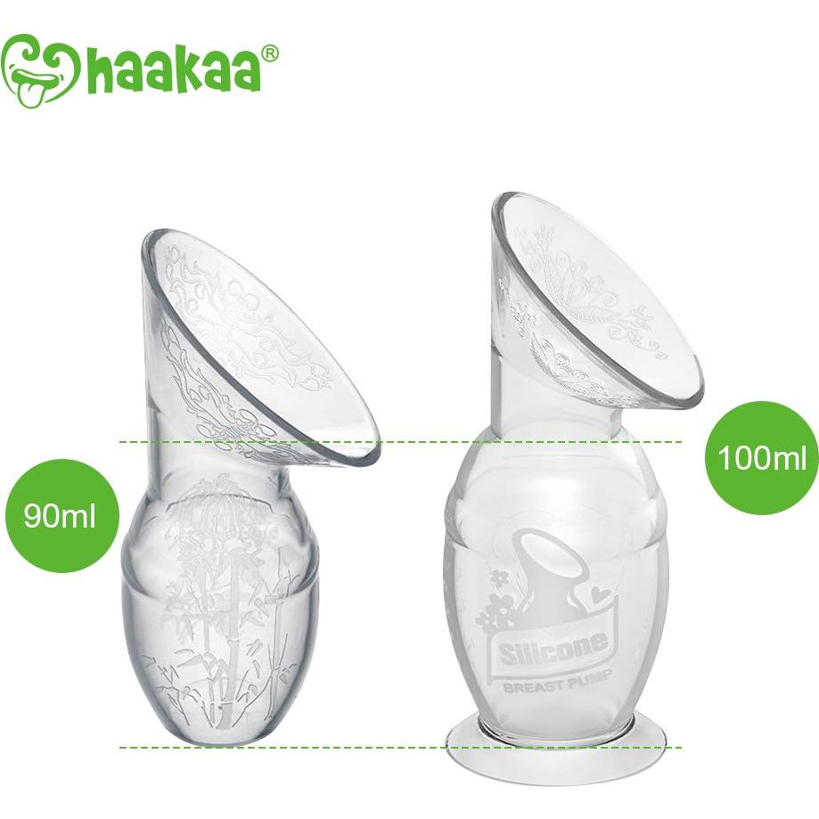 Bomba de Pecho Silicona Haakaa 100ml Libre de BPA Azul