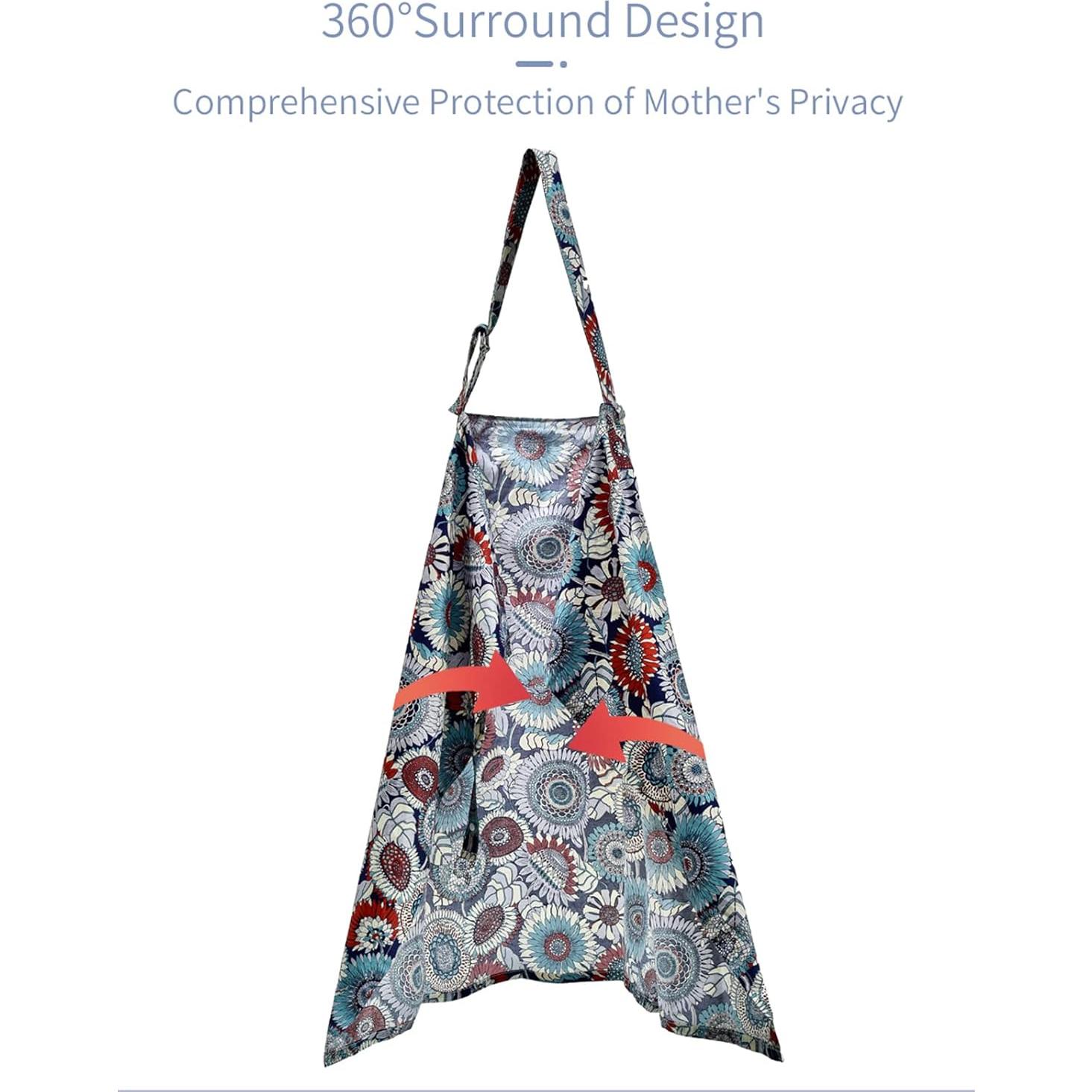 Cubierta de Lactancia Insular 100% Algodón Ola Negra