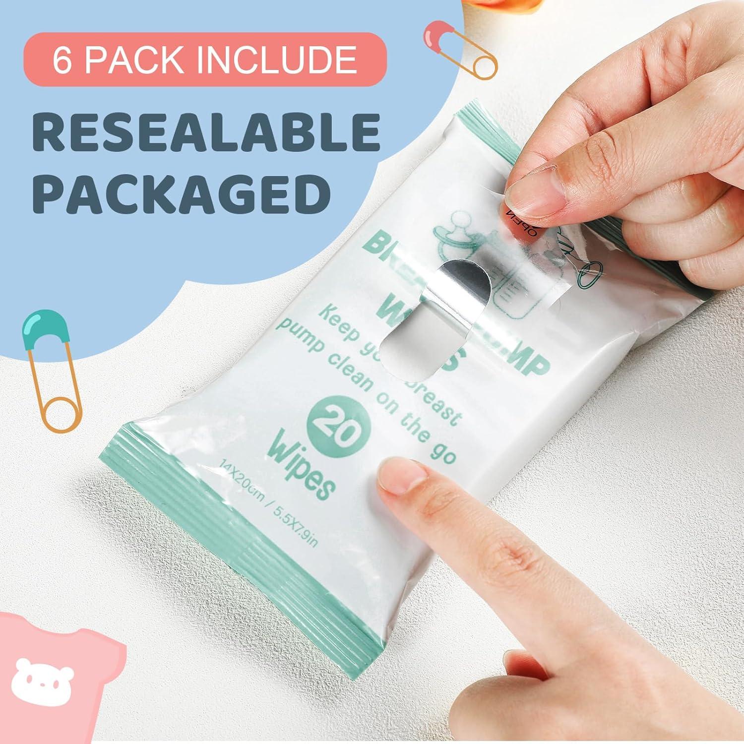 Toallitas de limpieza para extractores de leche JYD1472 - 120 conteos