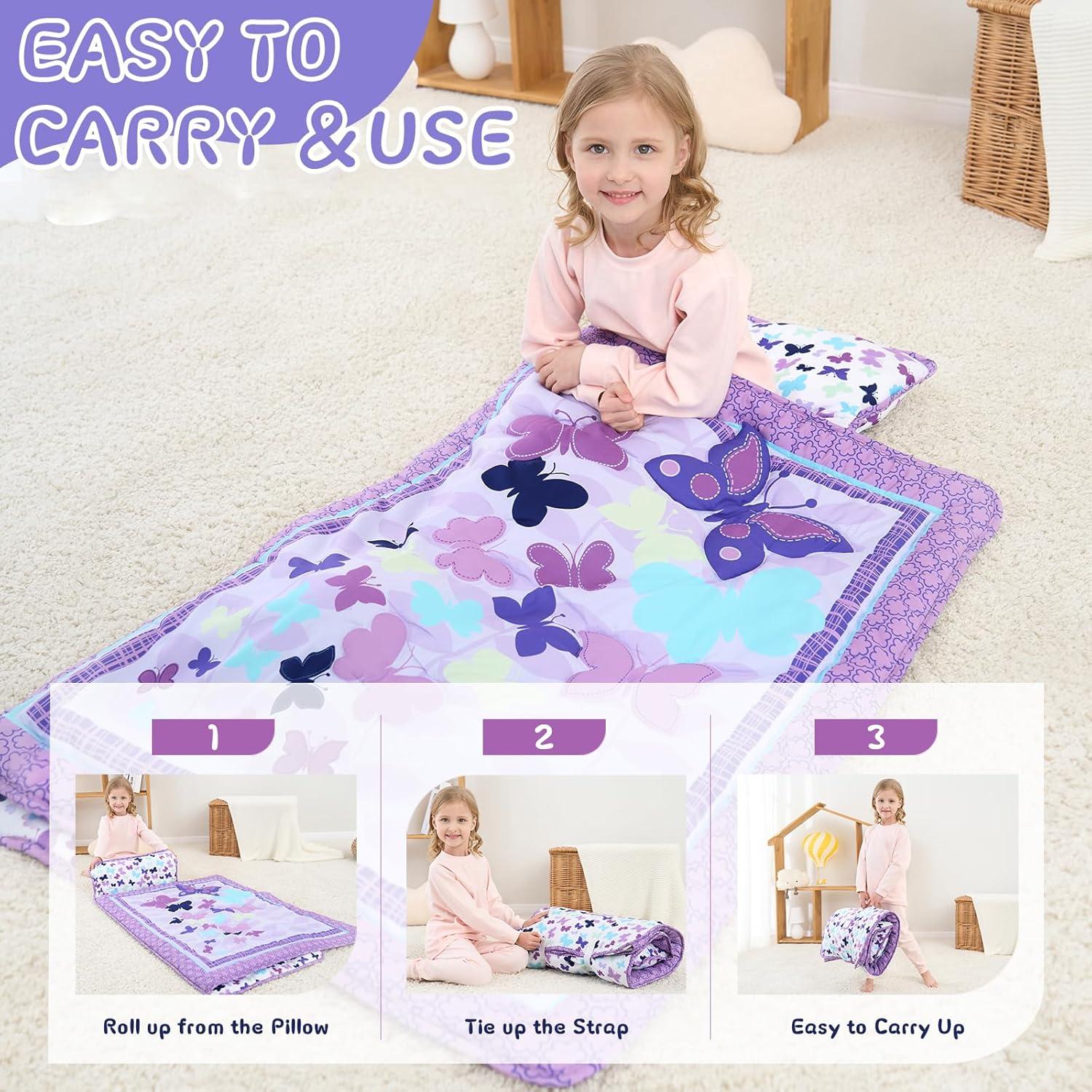 Esteras para Siesta UOMNY Niñas Morado 135x53 cm con Almohada