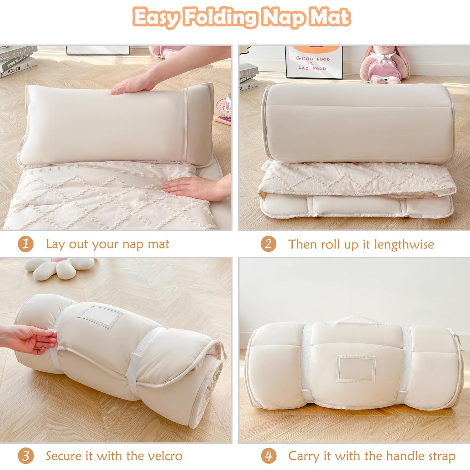 Colchoneta para Siesta Acolchada Cozyholy Beige 140x58cm