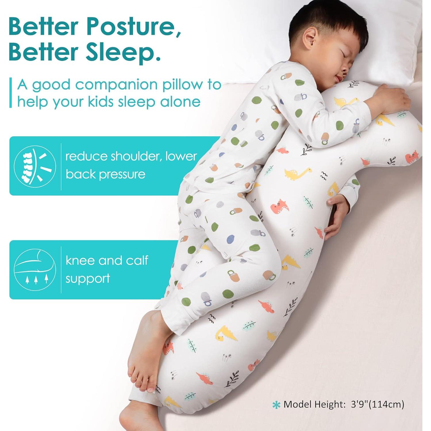 Almohada Corporal BYRIVER Dinosaurio 90x30cm para Niños