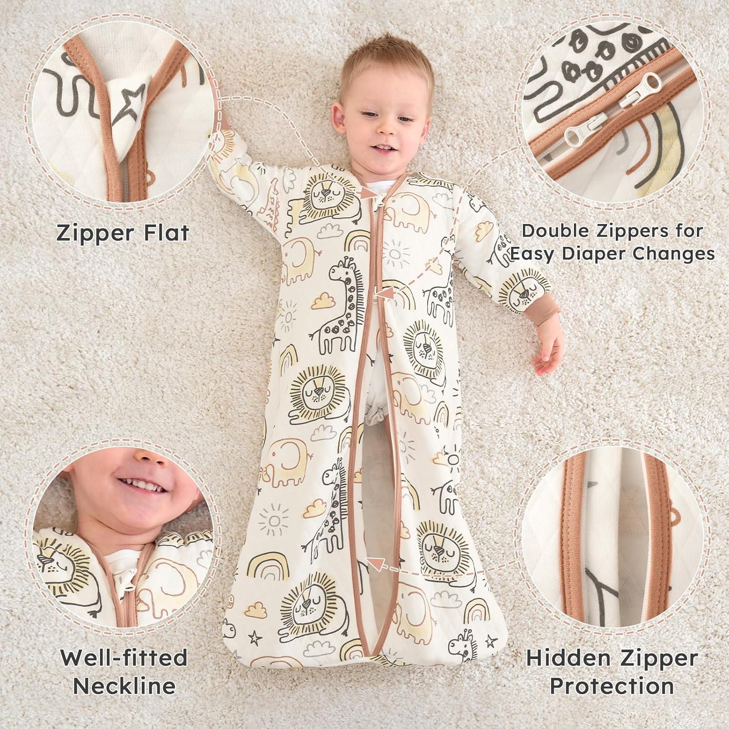 Saco de Sueño para Bebés Yoofoss 0-6 Meses Algodón Orgánico