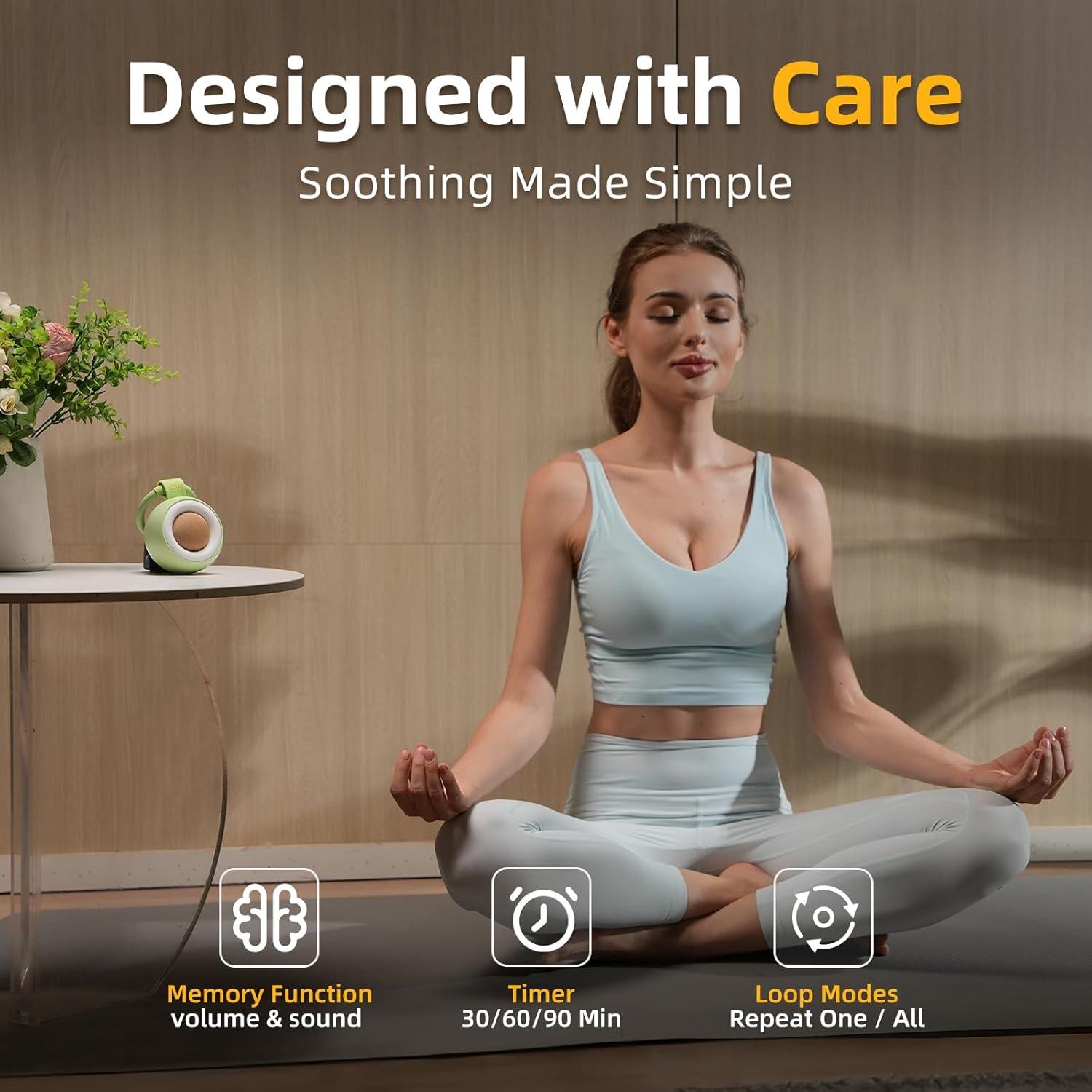 Máquina de Sonido Portátil Alilo Aguacate 30 Sonidos Luz Nocturna