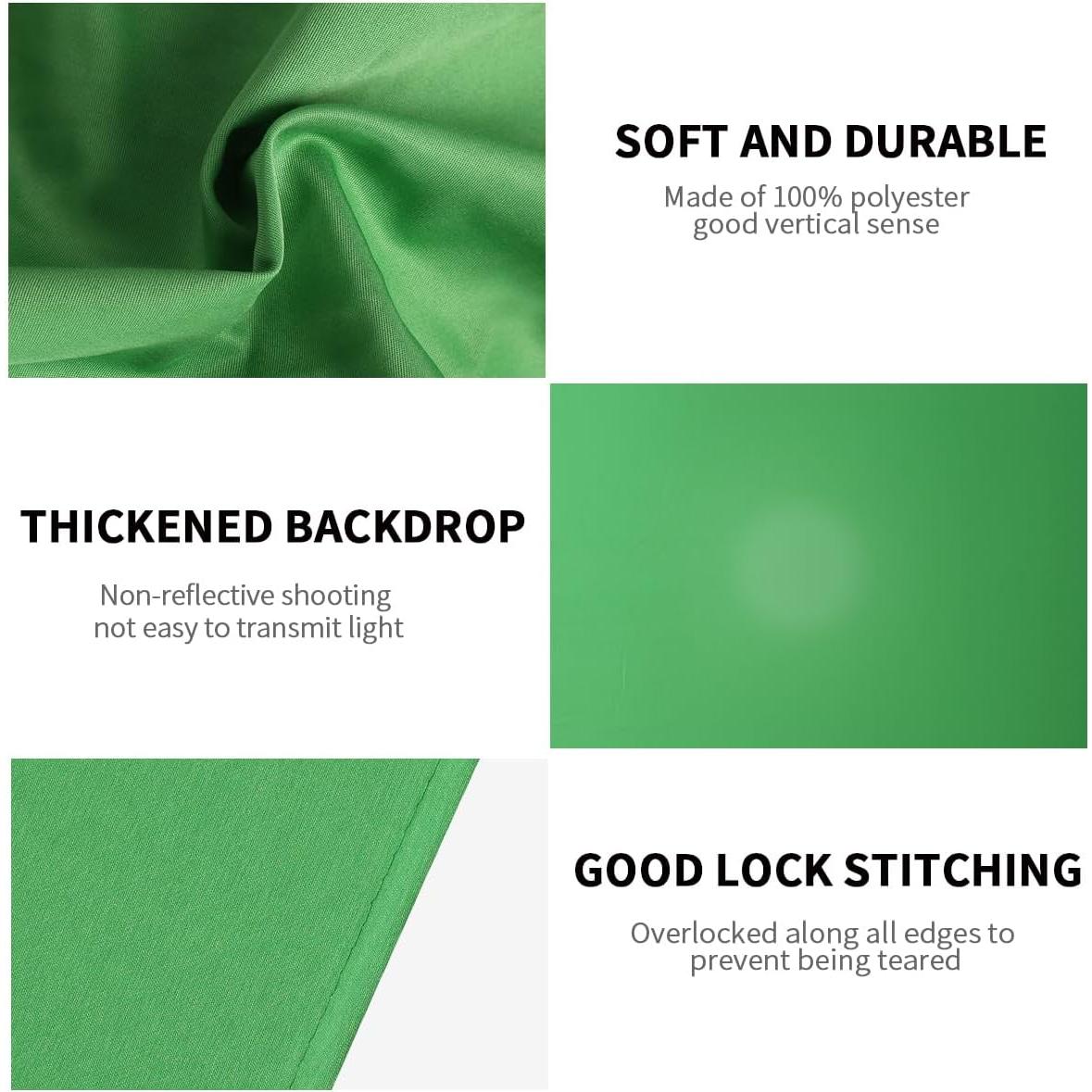 Soporte de fondo verde móvil 2.13x3.05m FEIFANTEAM