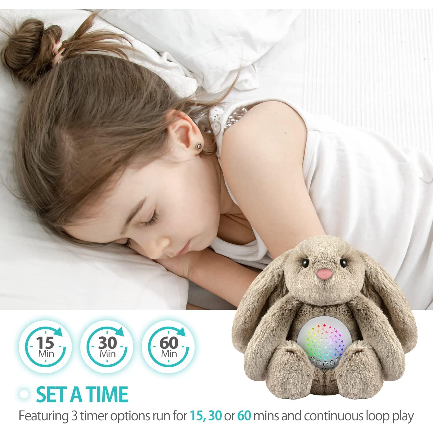 BEREST Conejito Calmante para Bebé con Proyector de Estrellas