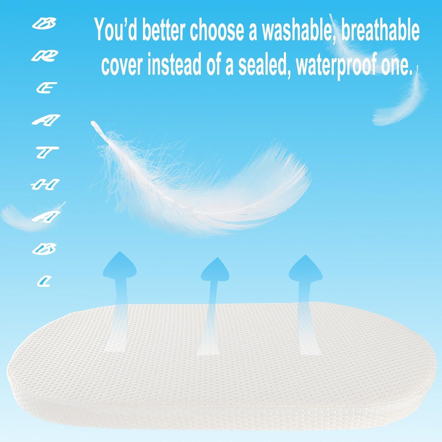 Colchón Ovalado para Cuna Mecc Ecoh Baby 73.7x43.2cm Transpirable