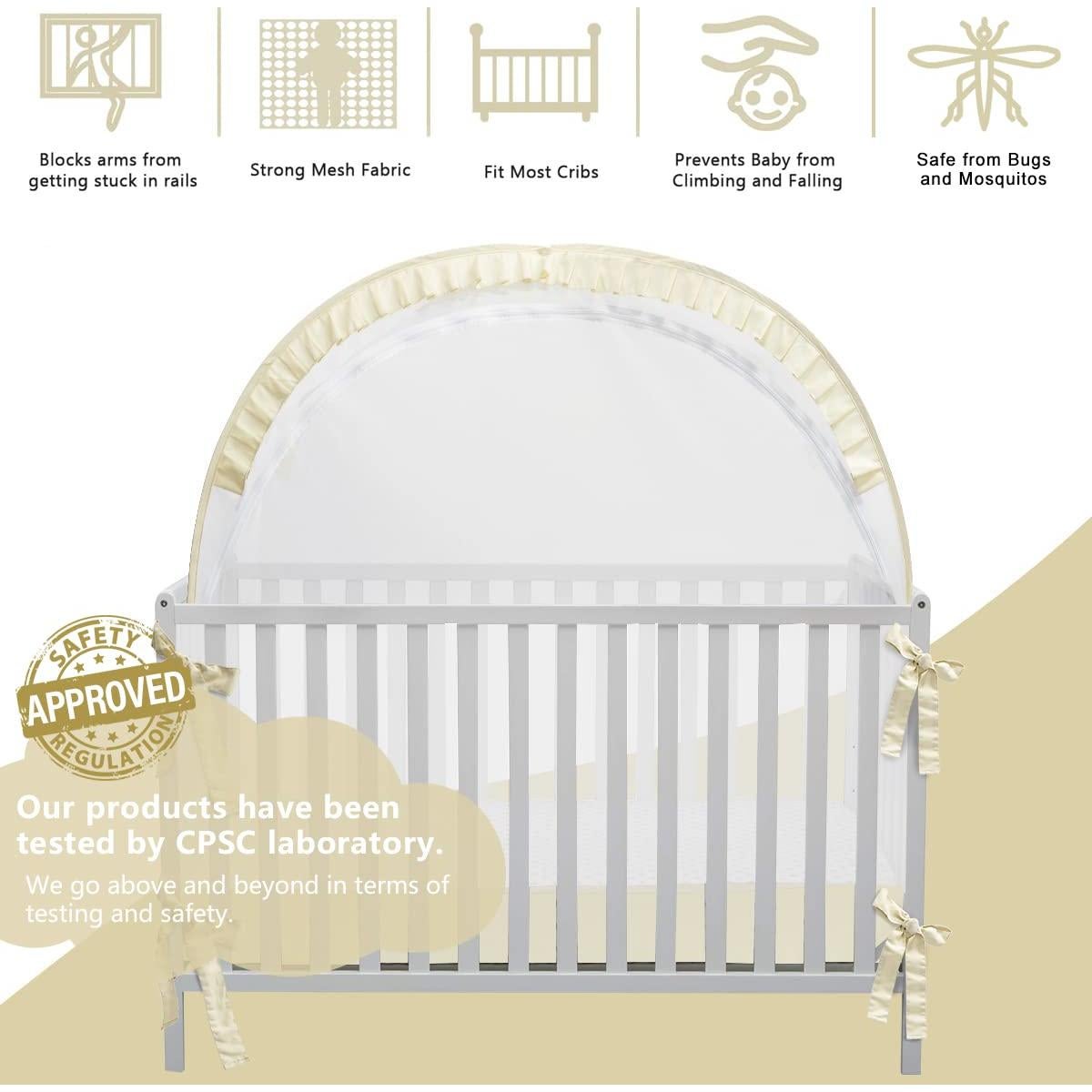 Carpa de Seguridad para Cuna L RUNNZER Beige 1.4x0.7m