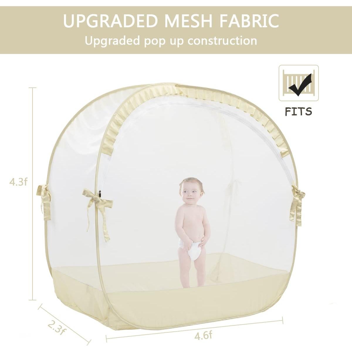 Carpa de Seguridad para Cuna L RUNNZER Beige 1.4x0.7m