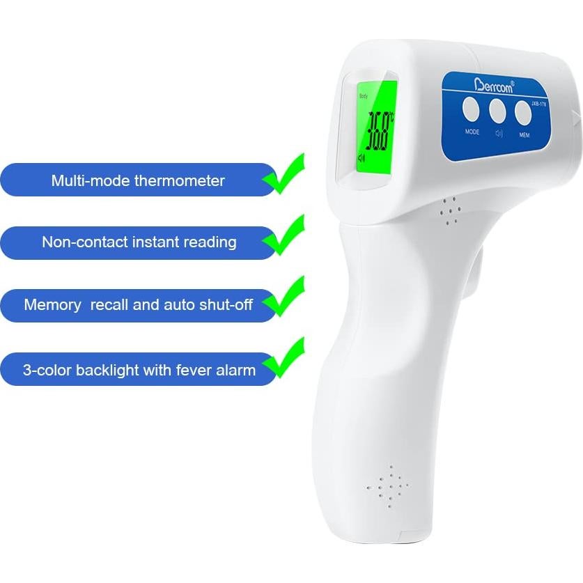 Termómetro Digital Infrarrojo Sin Contacto Berrcom JXB-178