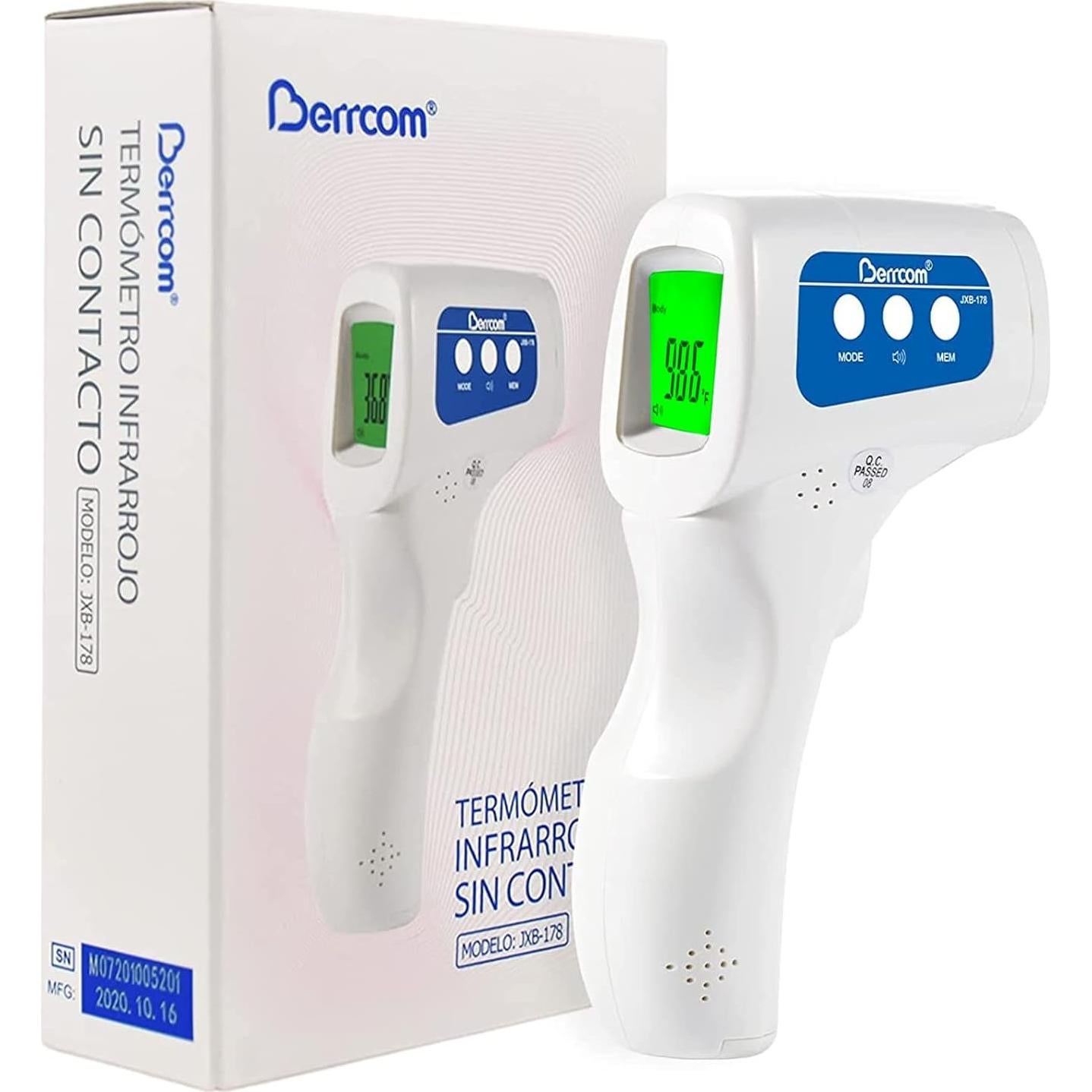 Termómetro Digital Infrarrojo Sin Contacto Berrcom JXB-178