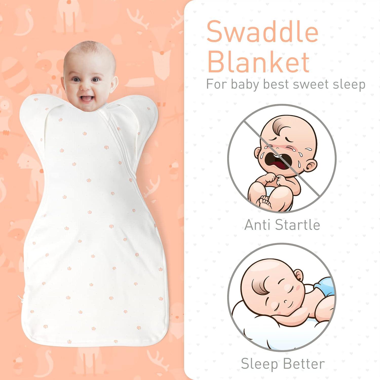 Manta de Envoltura Knirose para Bebé 3-6 Meses Color Manzana