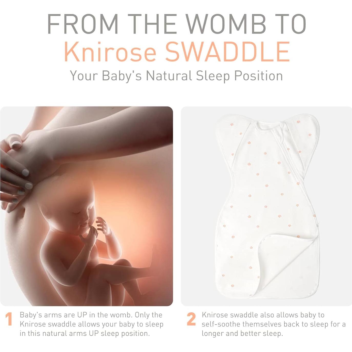 Manta de Envoltura Knirose para Bebé 3-6 Meses Color Manzana