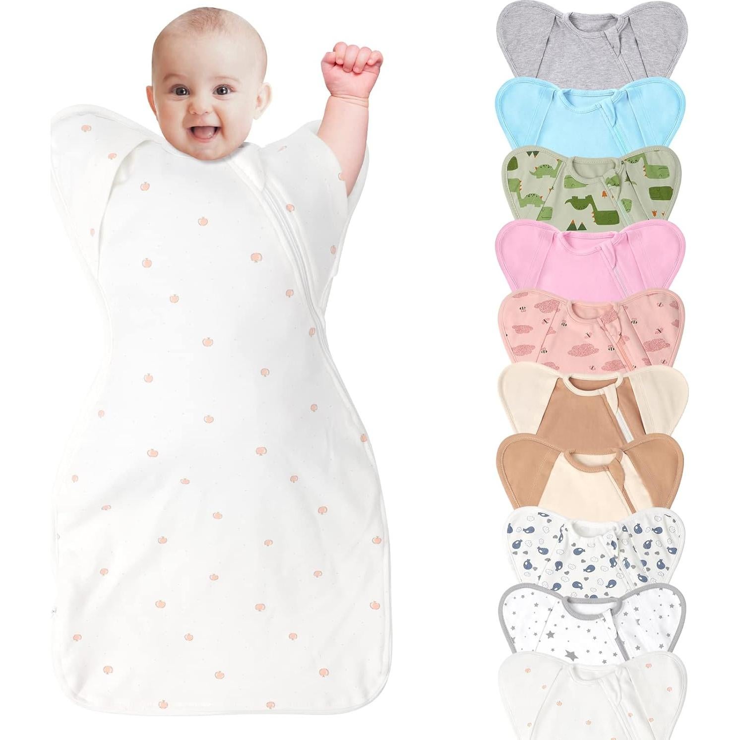 Manta de Envoltura Knirose para Bebé 3-6 Meses Color Manzana