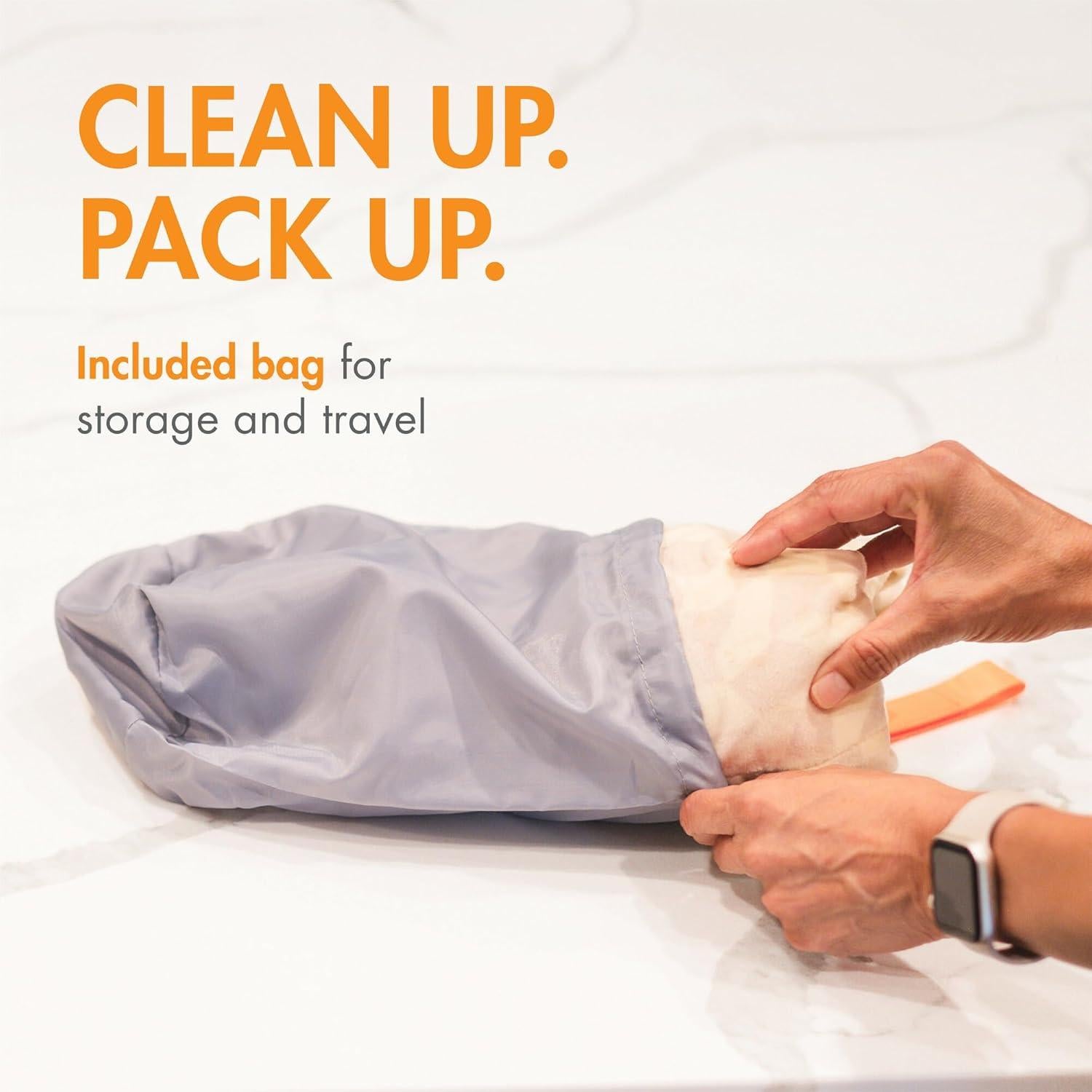 Bañera Inflable Boon Puff+ para Bebés - Portátil con Funda