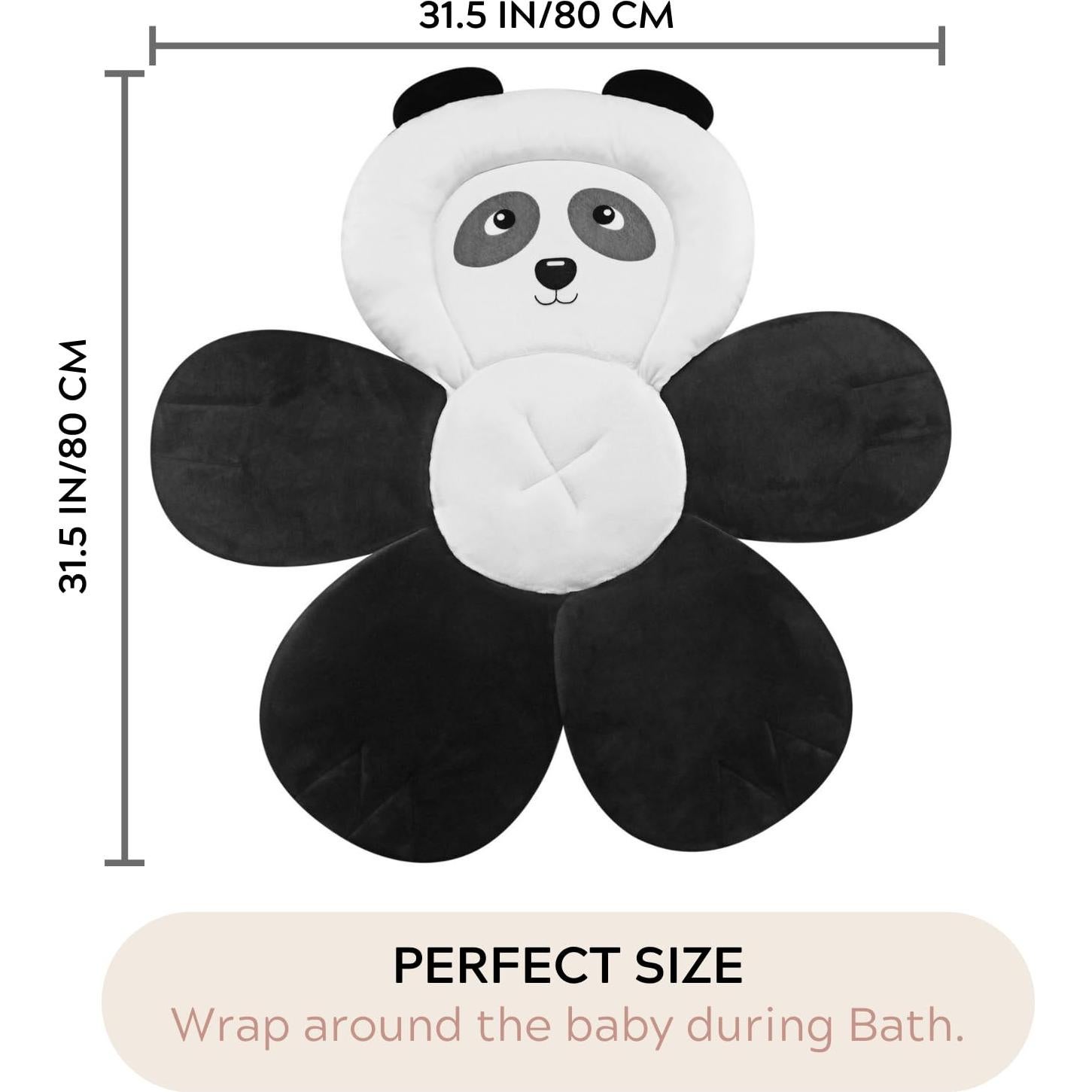 Almohadilla de Baño para Bebés PandaEar - Asiento Suave Negro