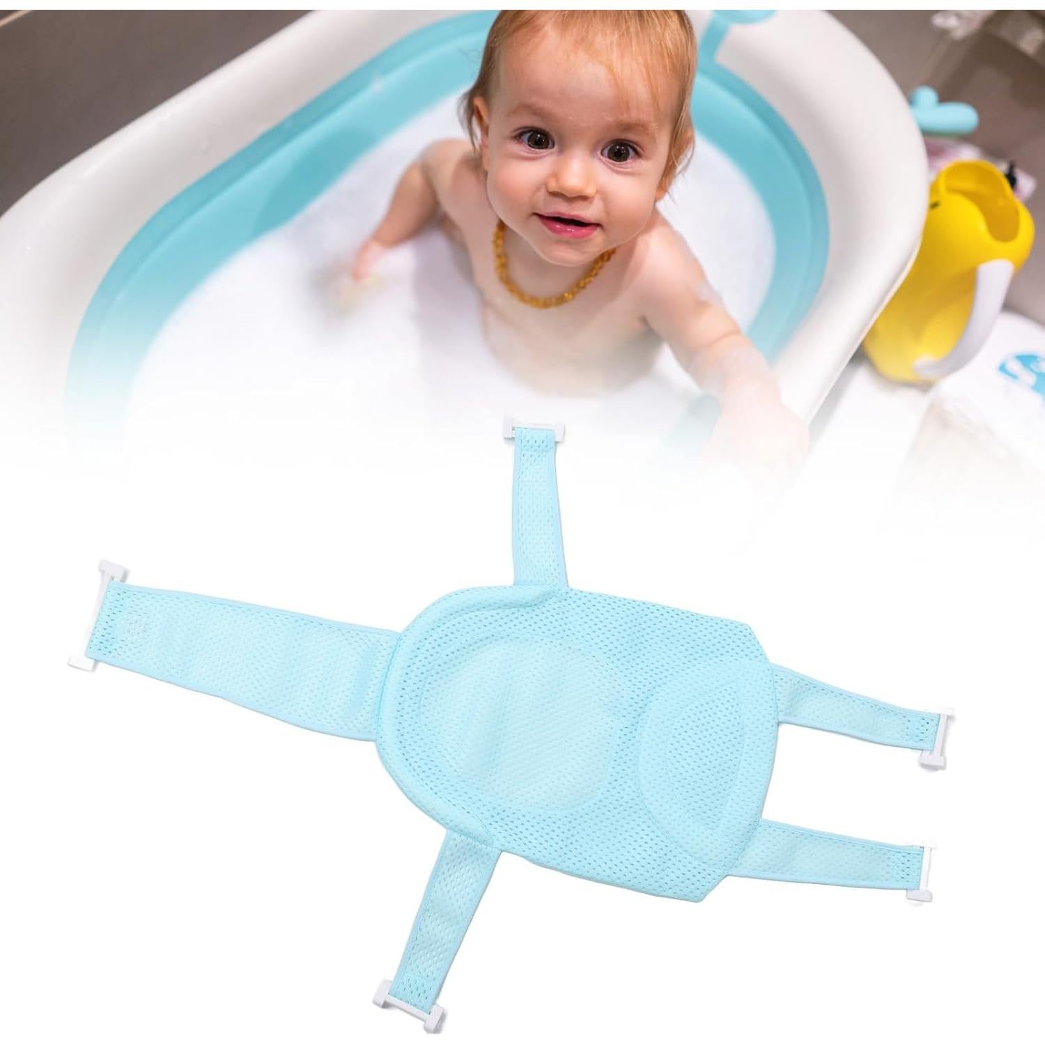 Inserto de Baño para Bebés Fafeicy Malla Antideslizante Azul
