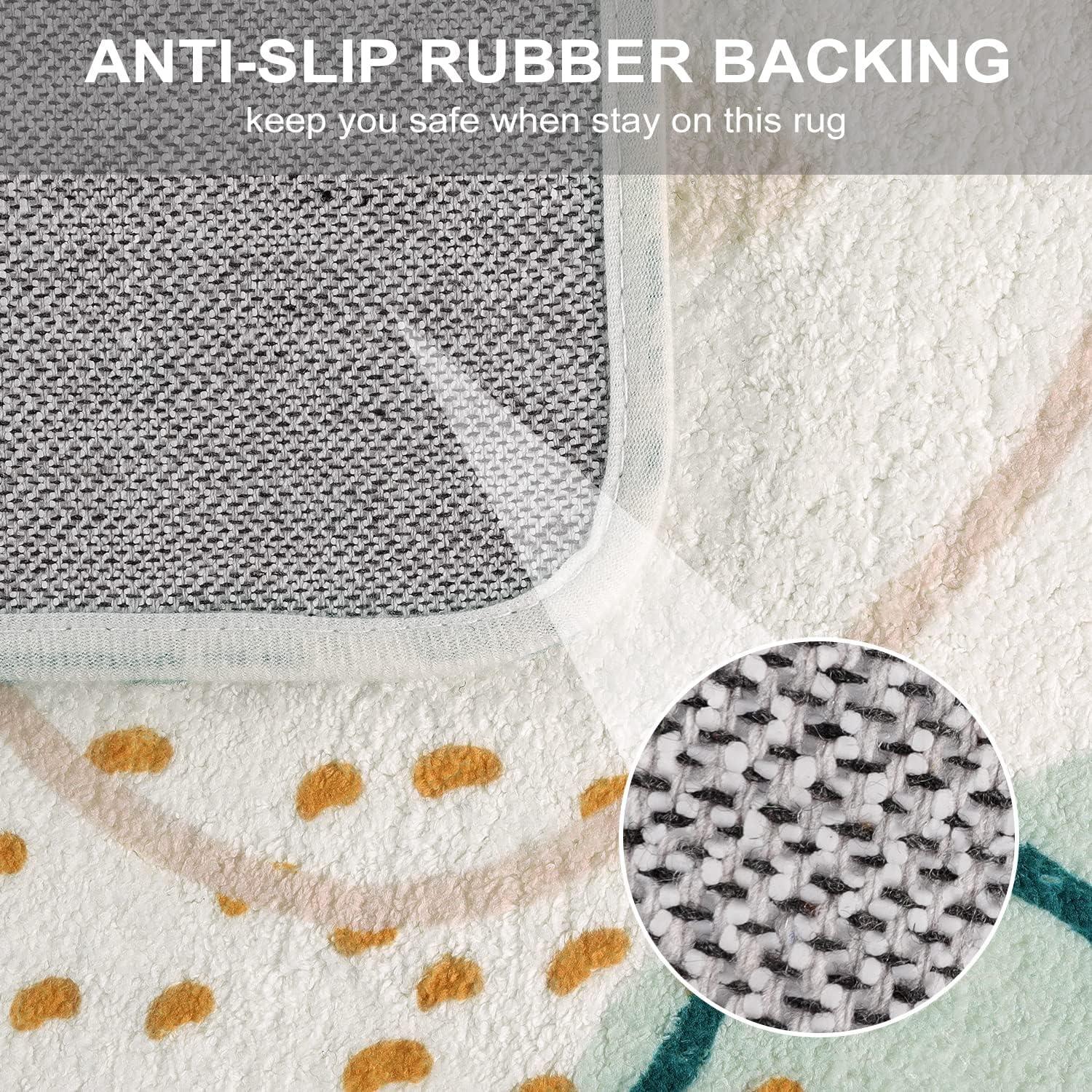 Alfombra de Baño Uphome Verde Abstracta Antideslizante 45x119cm