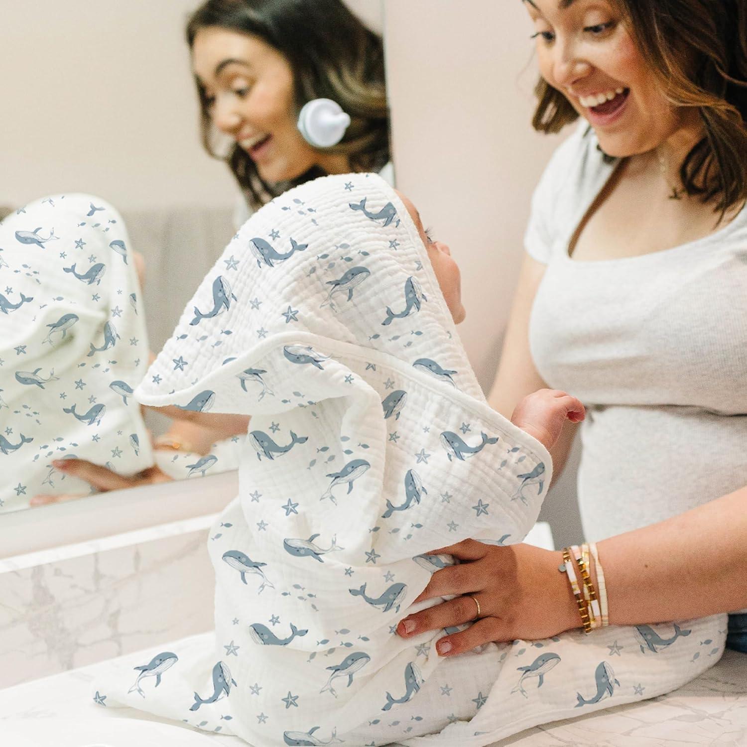 Toallas de Muselina con Capucha Konssy - 2 Unidades 76x76cm