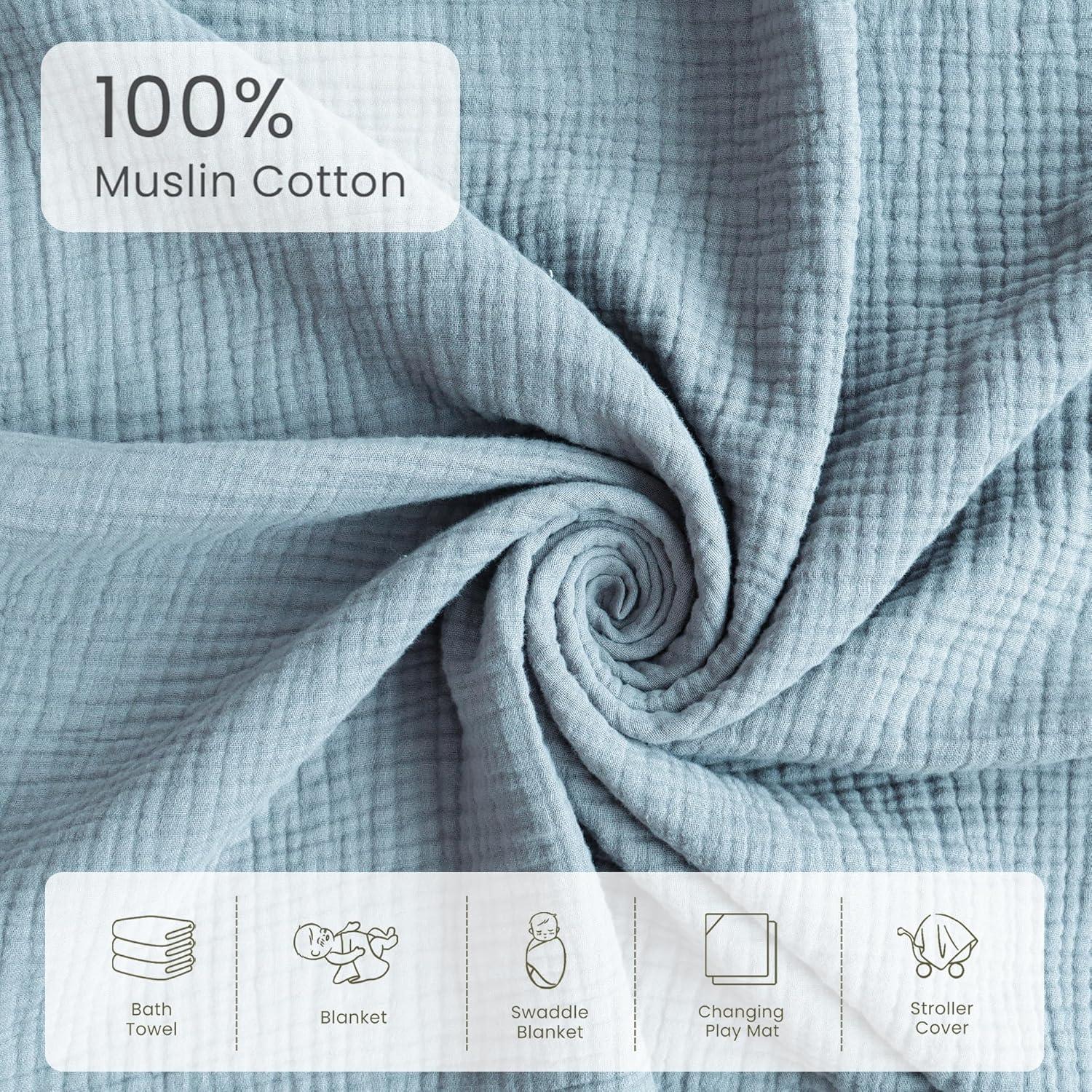 Toallas de Muselina con Capucha Konssy - 2 Unidades 76x76cm