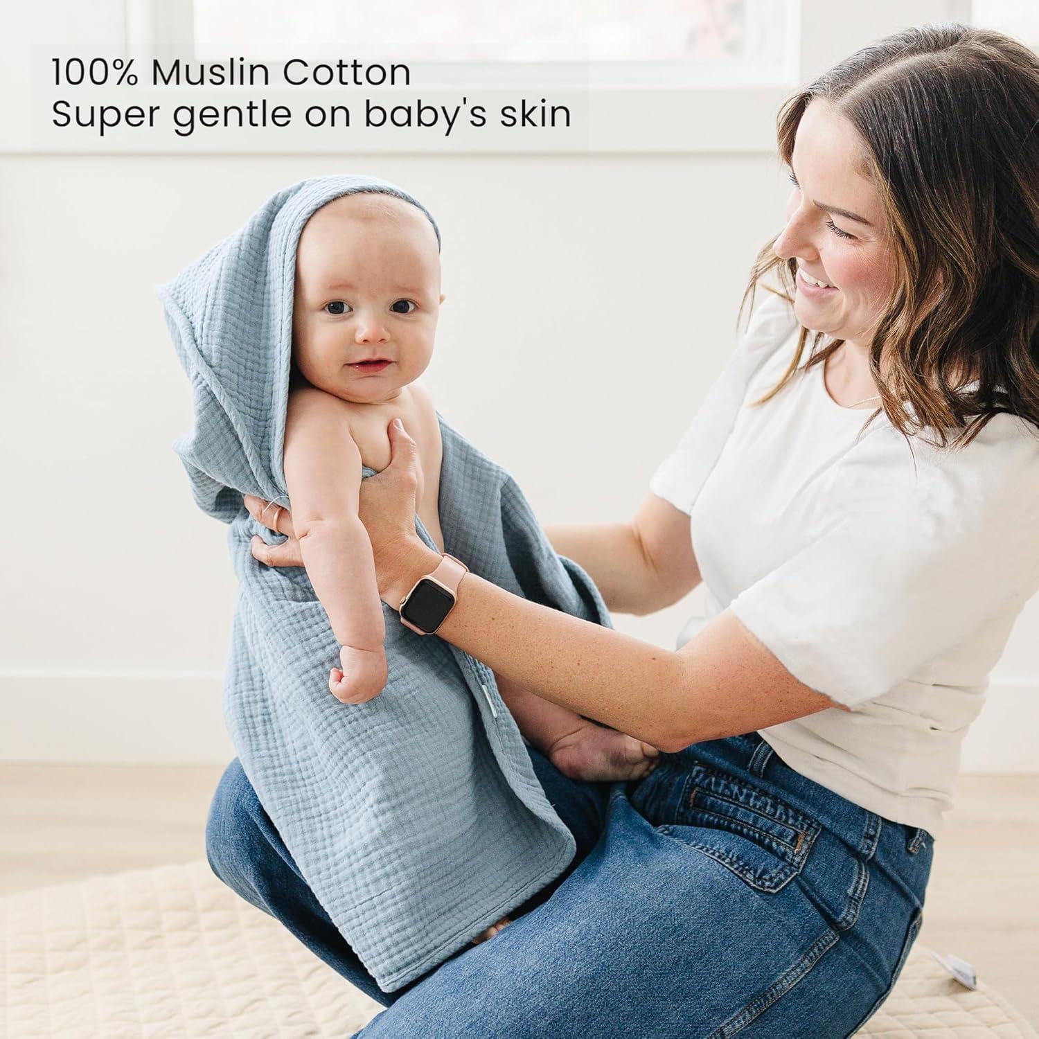 Toallas de Muselina con Capucha Konssy - 2 Unidades 76x76cm