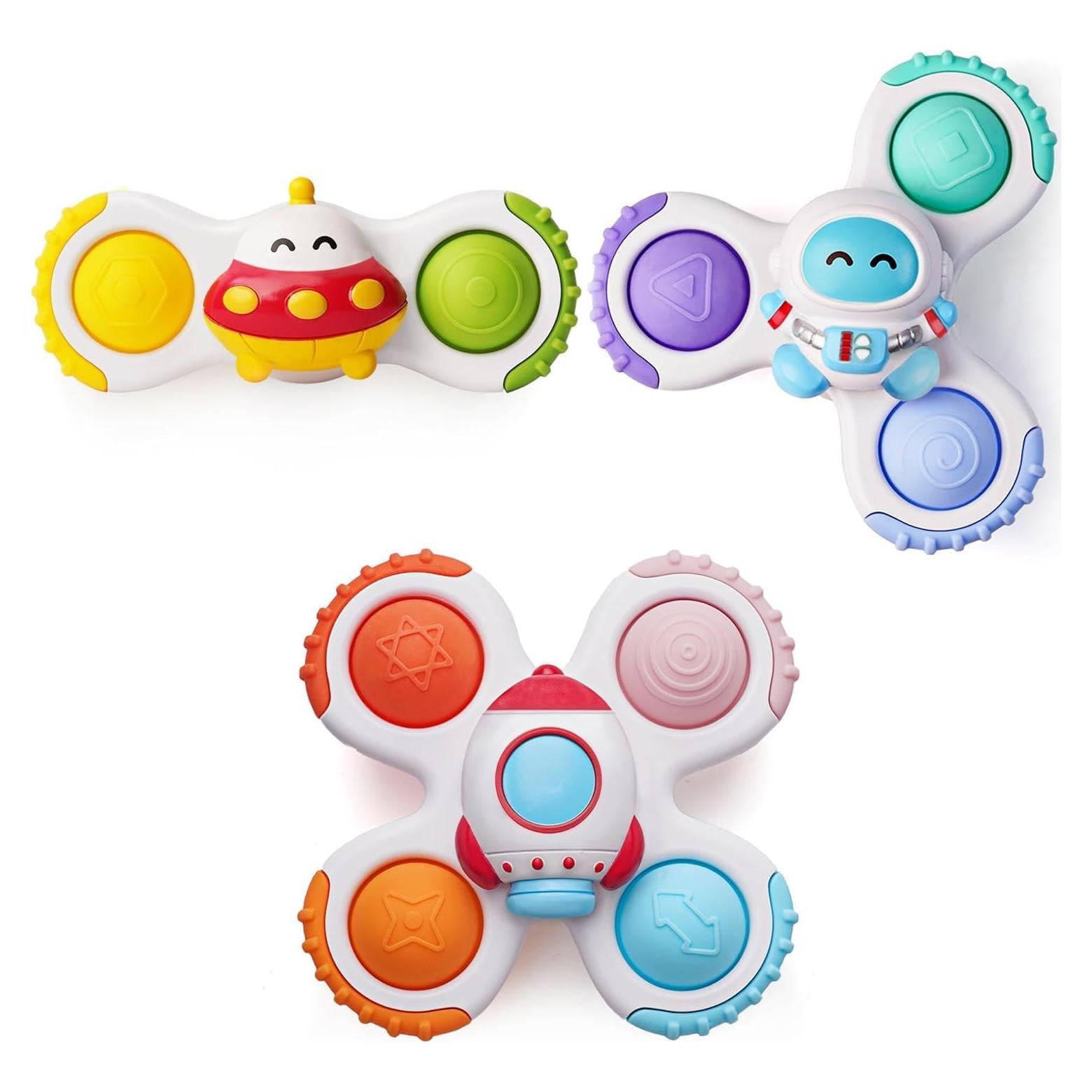 Juguetes de baño giratorios LiKee para bebés 12-18 meses