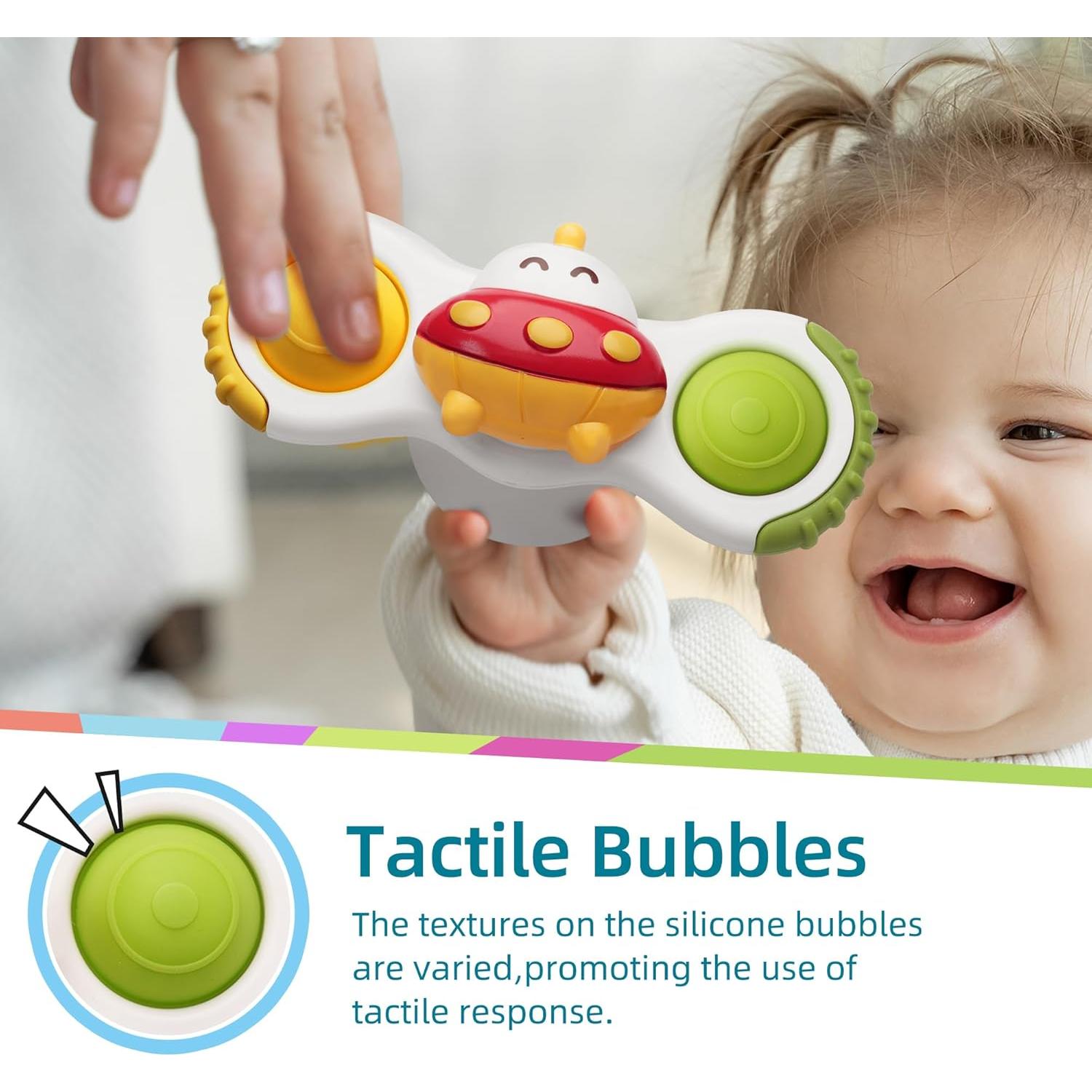 Juguetes de baño giratorios LiKee para bebés 12-18 meses