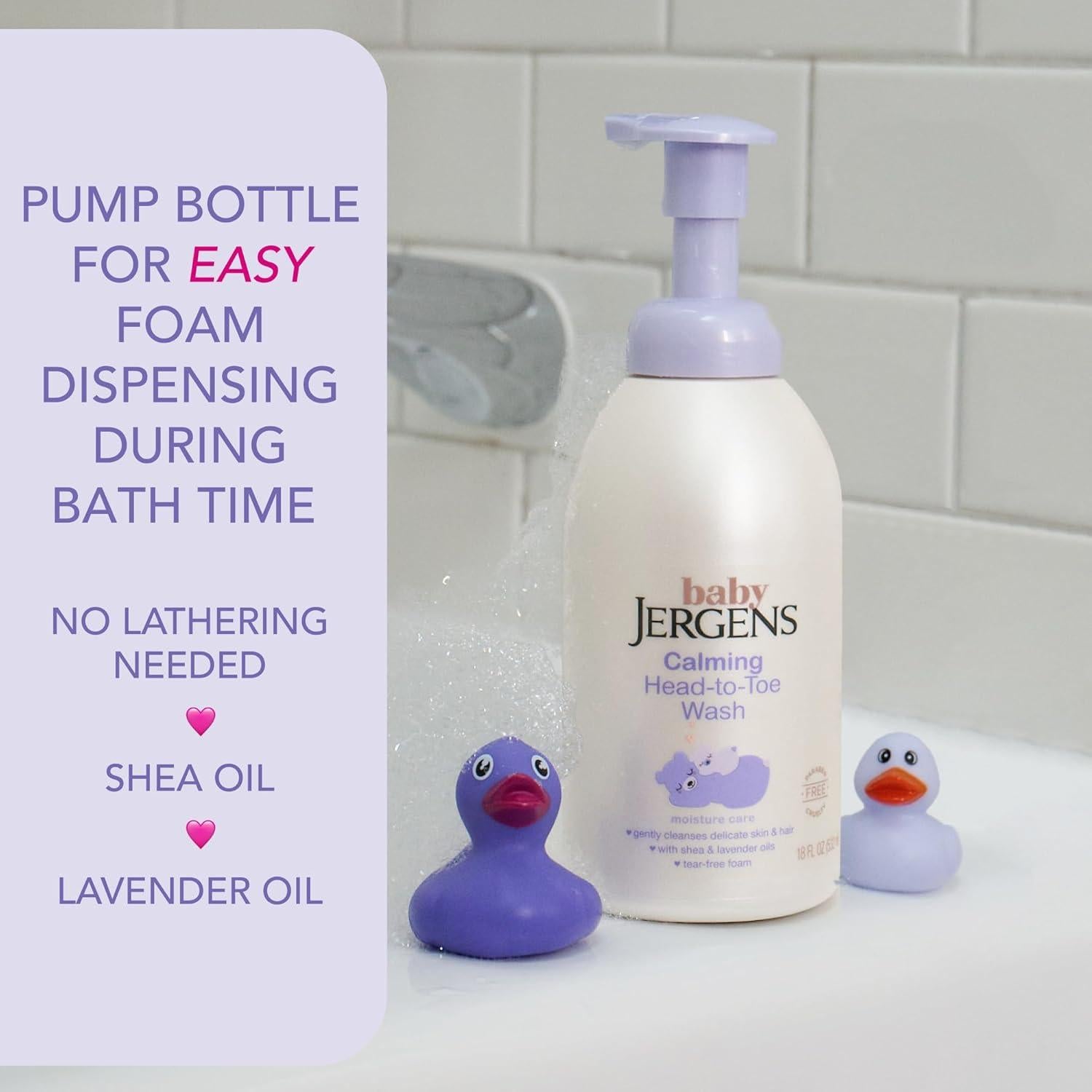 Jabón y Champú Espumoso Jergens Baby 532 ml - Sin Lagrimas