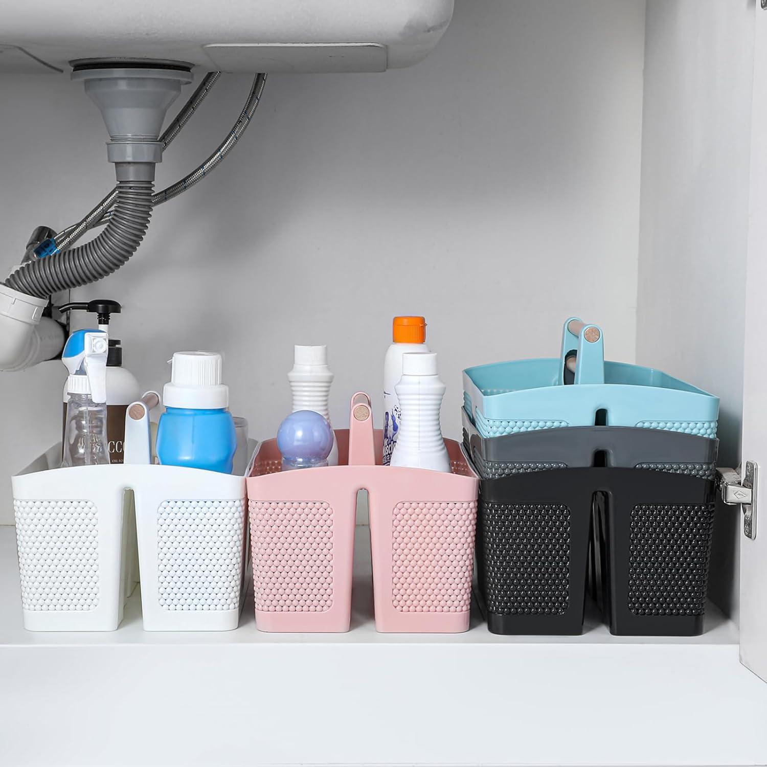 Cesta de Ducha Portátil rejomiik de Plástico Negro 27.4x19.6cm