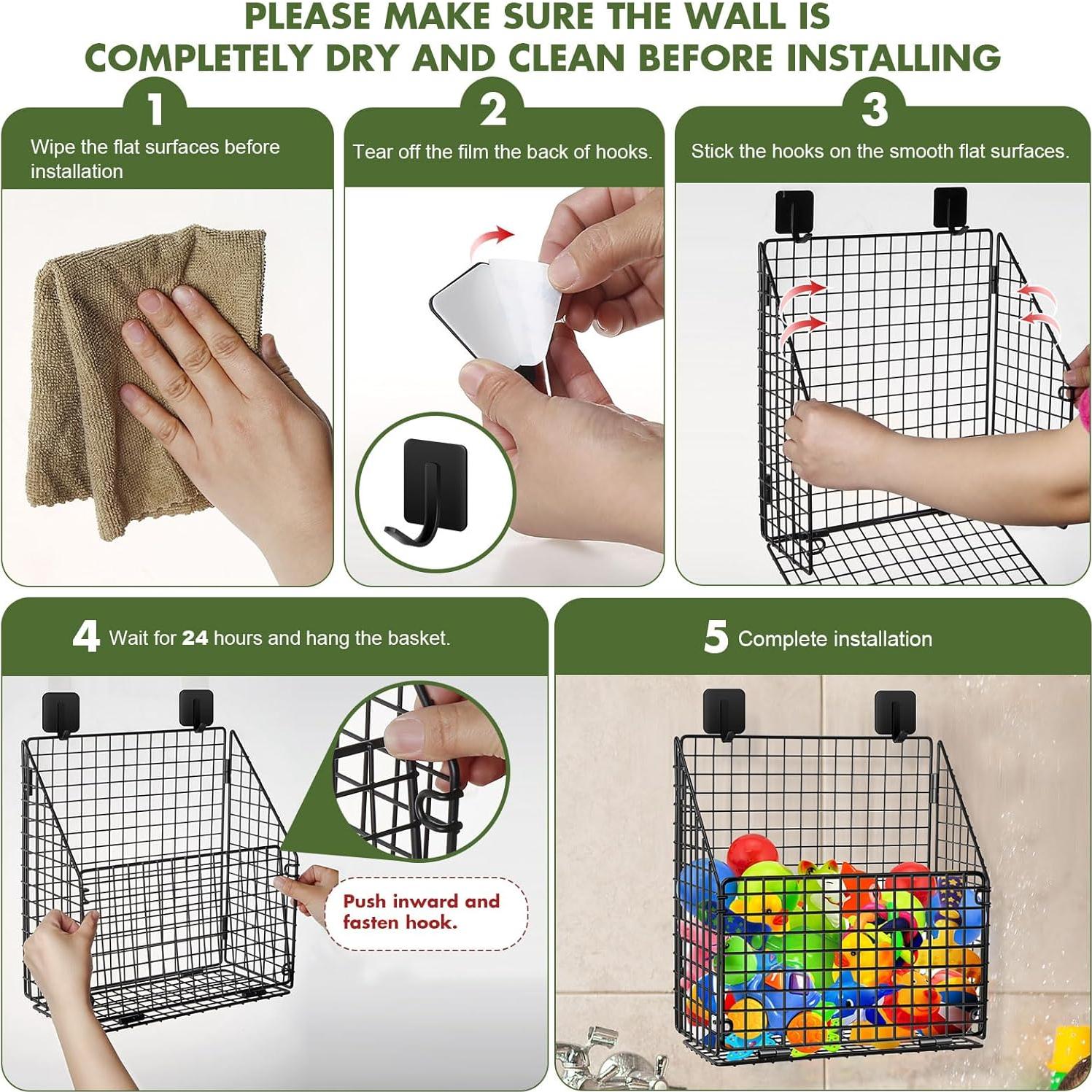 Organizador de Juguetes de Baño Plegable Greentainer Negro