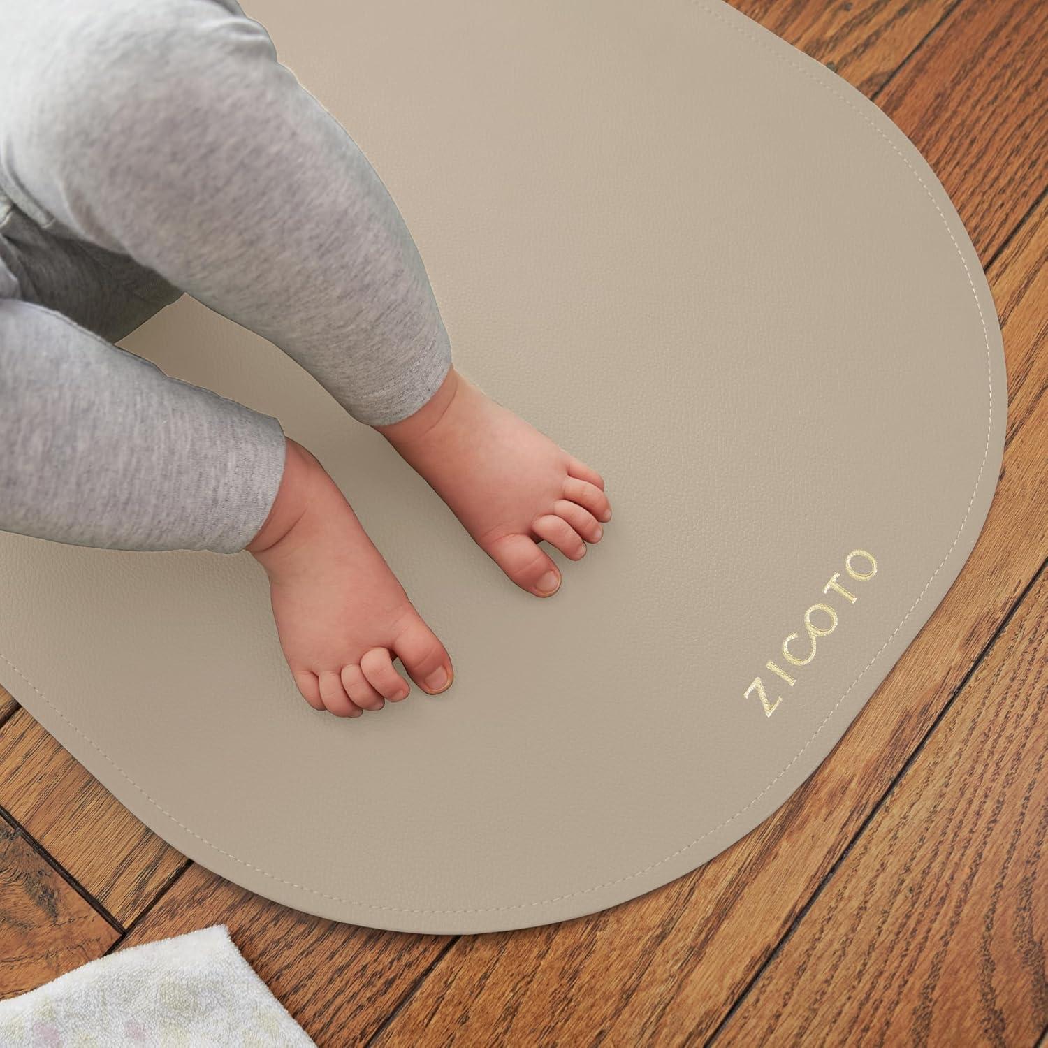 Almohadilla Portátil para Cambiar Bebés ZICOTOs Beige - Impermeable y Lavable