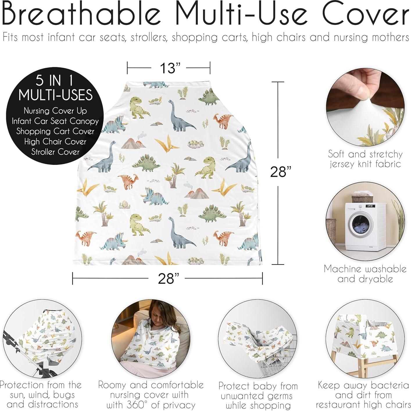 Cubierta de Asiento de Auto Bebé Sweet Jojo Designs 5 en 1