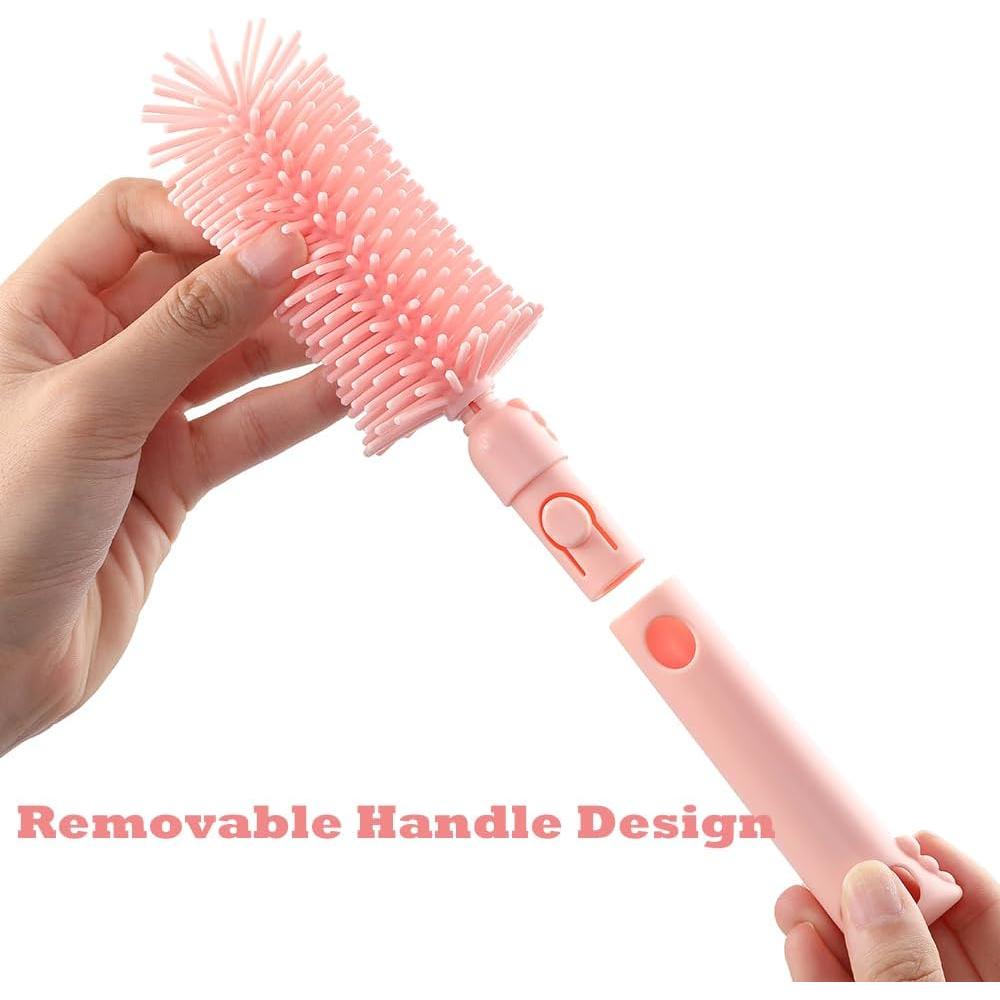 Kit de Cepillos para Biberones 6 en 1 Onluckdeer Rosa