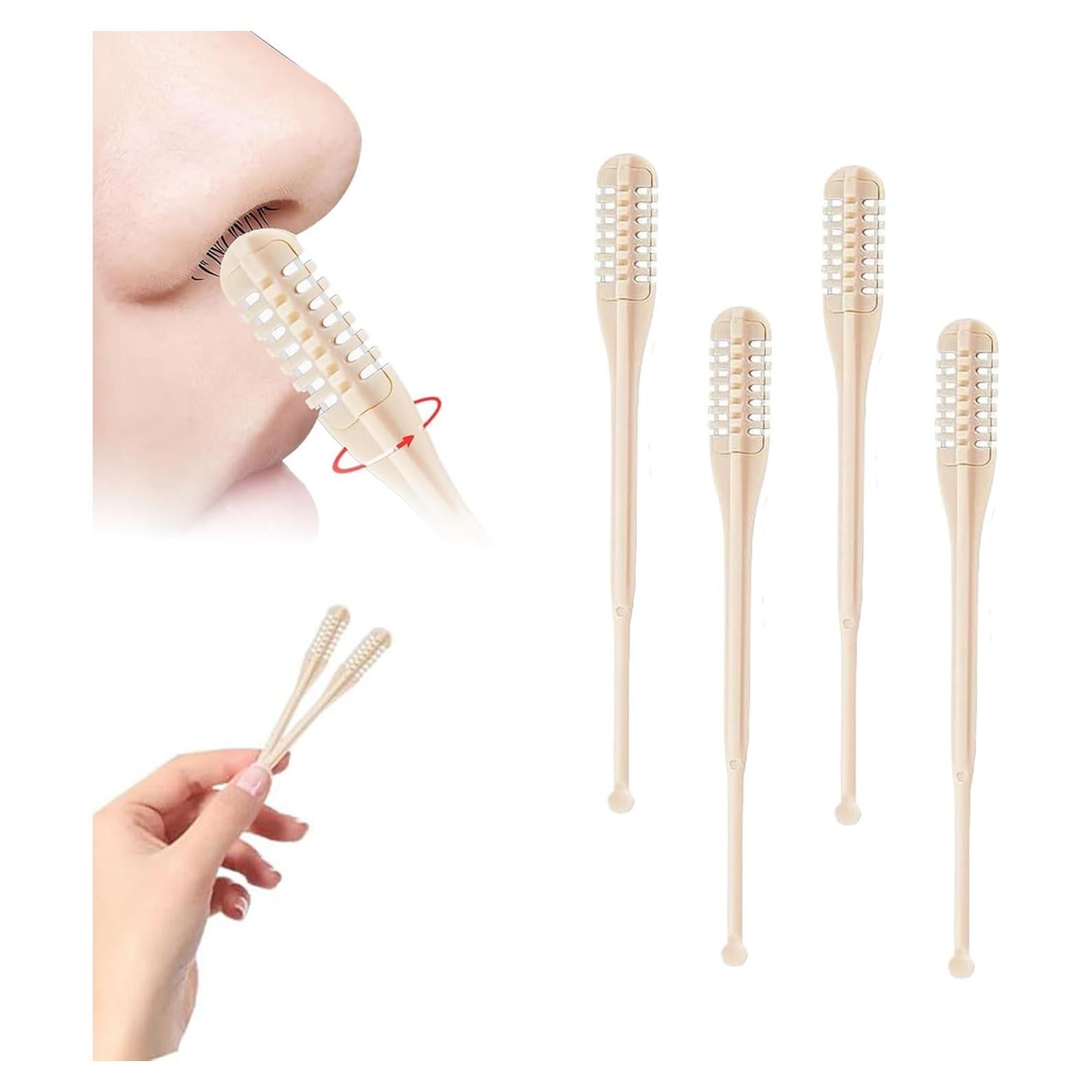 Cortador de Vello Nasal 2-en-1 Yilia, Manual 360° con Limpiador